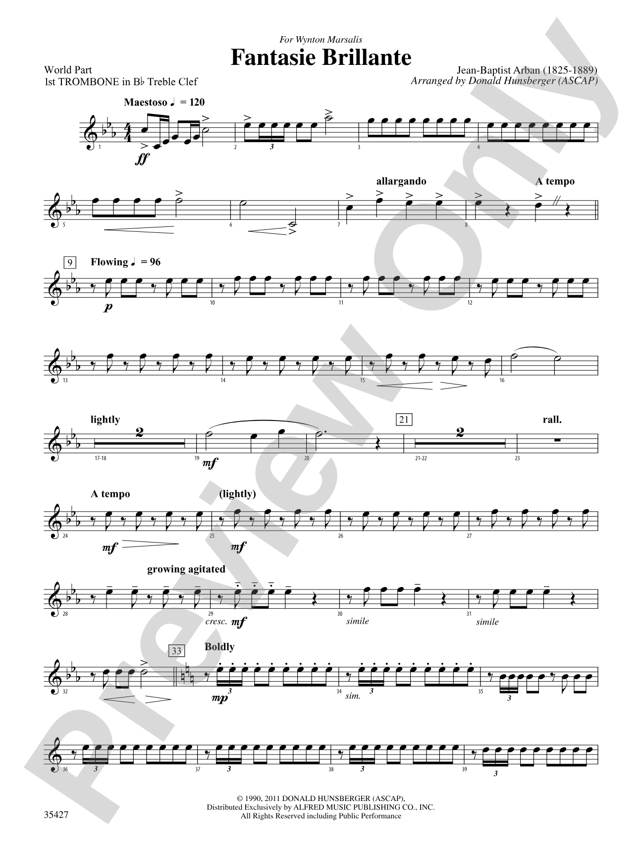 Fantasie Brillante: (wp) 1st B-flat Trombone T.C.