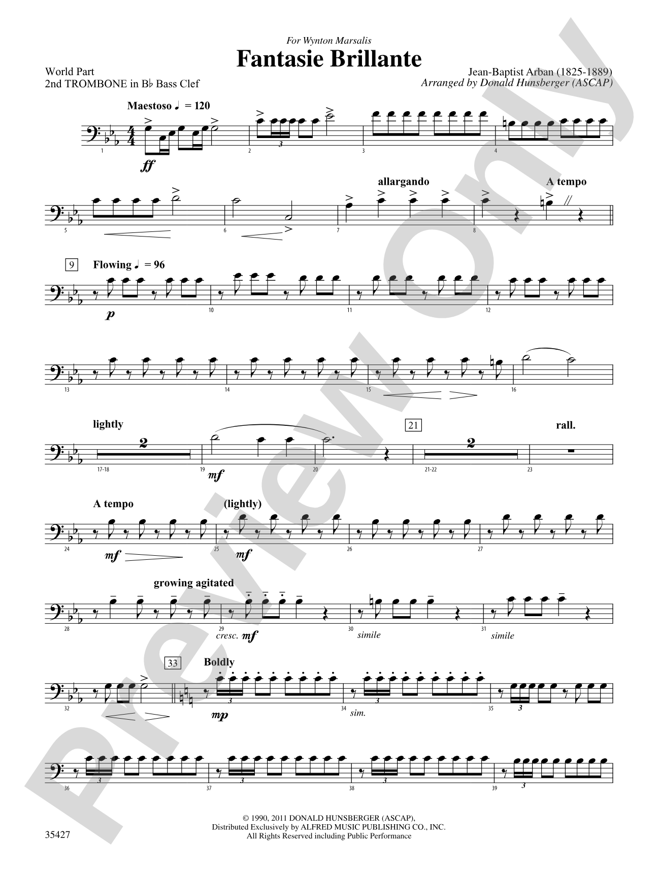 Fantasie Brillante: (wp) 2nd B-flat Trombone B.C.