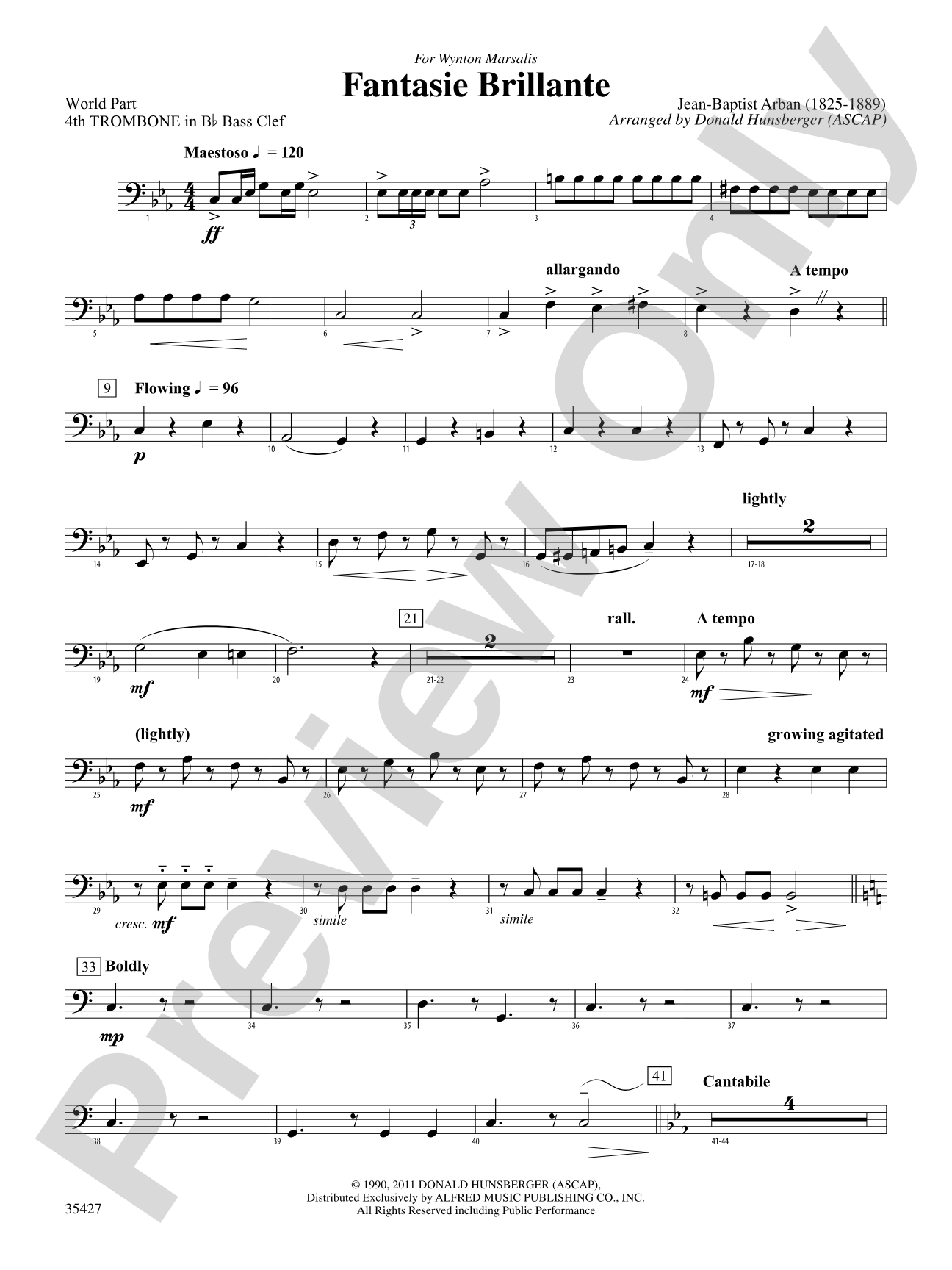 Fantasie Brillante: (wp) Bb Trombone B.C. 4
