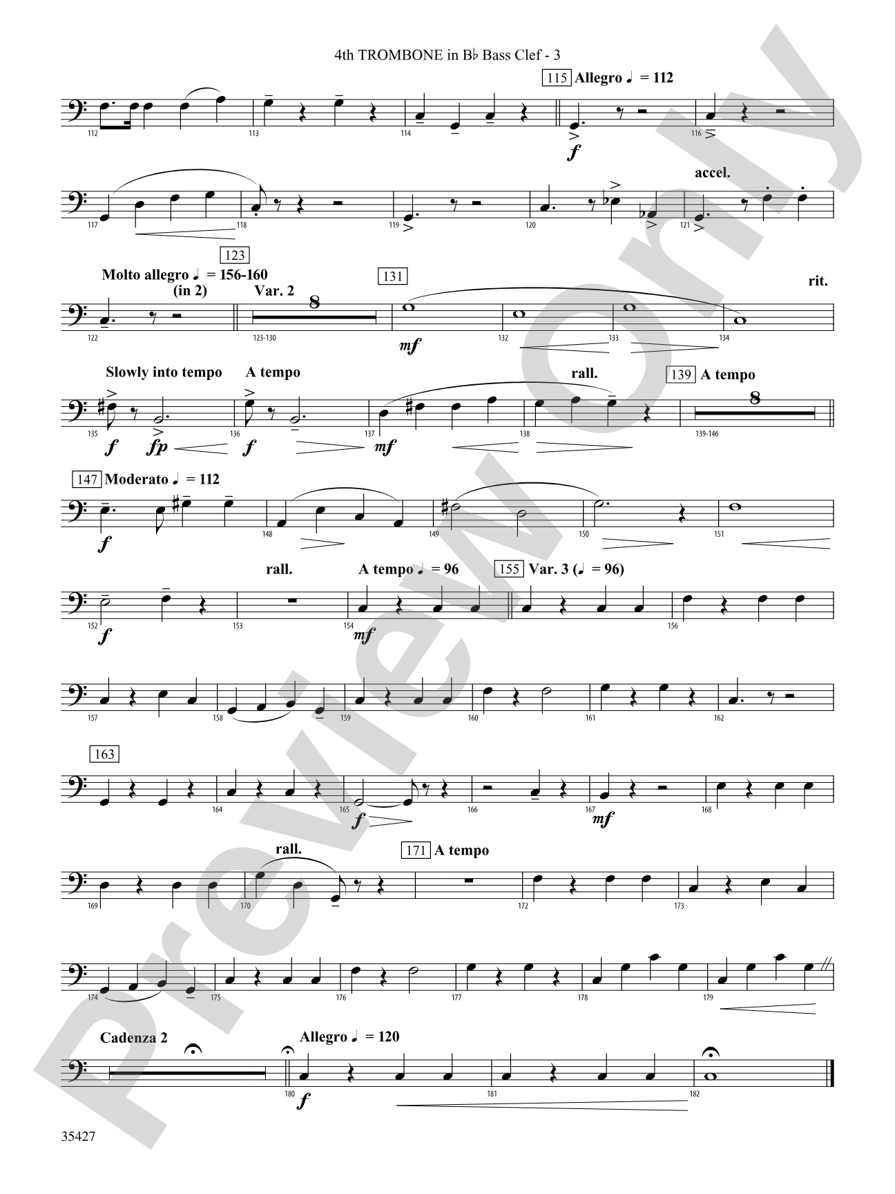 Fantasie Brillante: (wp) Bb Trombone B.C. 4