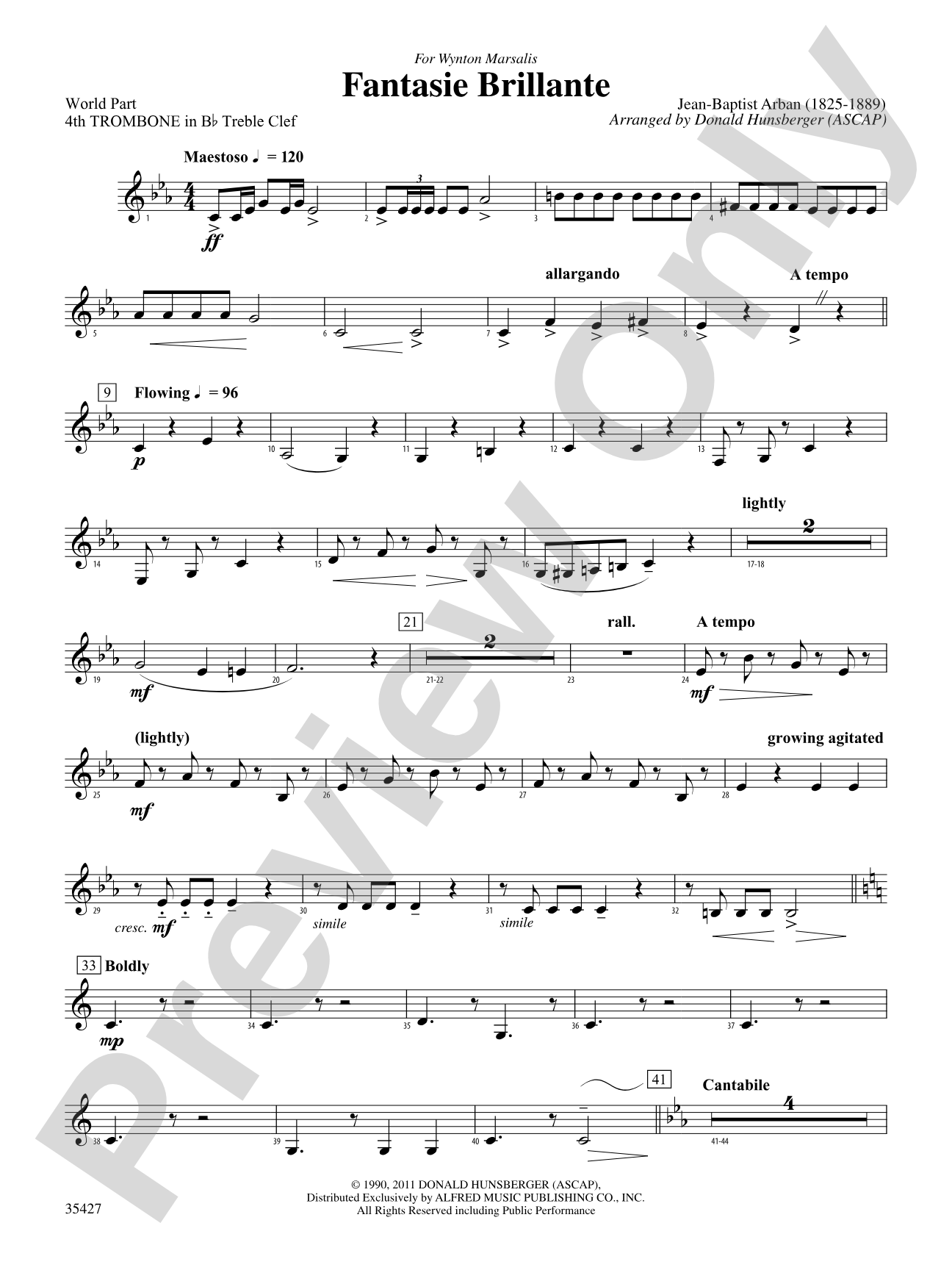 Fantasie Brillante: (wp) Bb Trombone T.C. 4