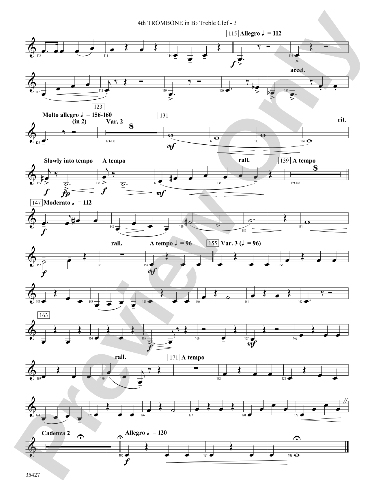 Fantasie Brillante: (wp) Bb Trombone T.C. 4