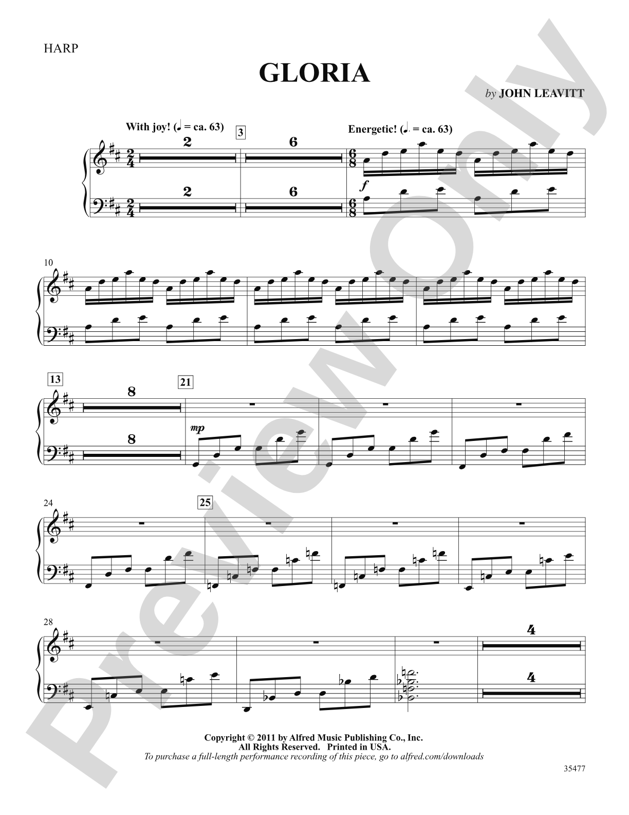 Gloria: Harp: Choral SoundPax