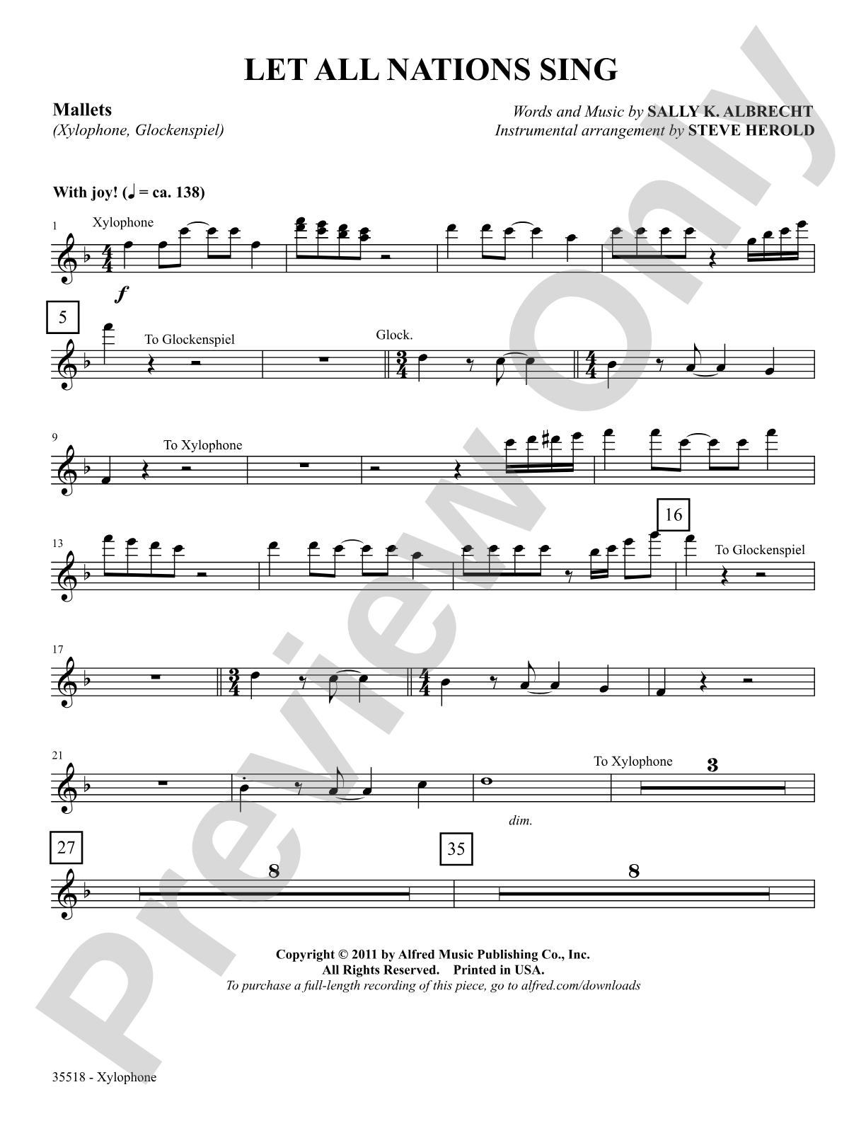 Let All Nations Sing: Mallets: Choral SoundPax