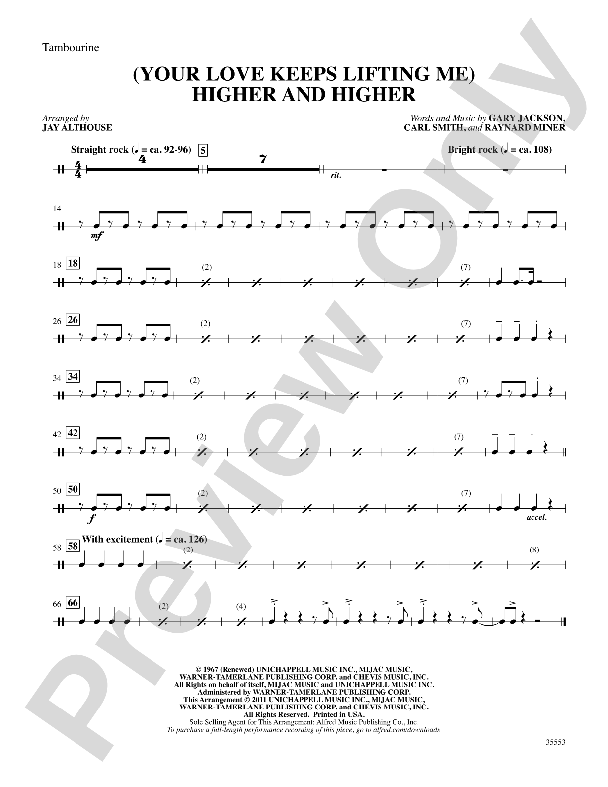 (Your Love Keeps Lifting Me) Higher and Higher: 1st Percussion: Choral SoundPax