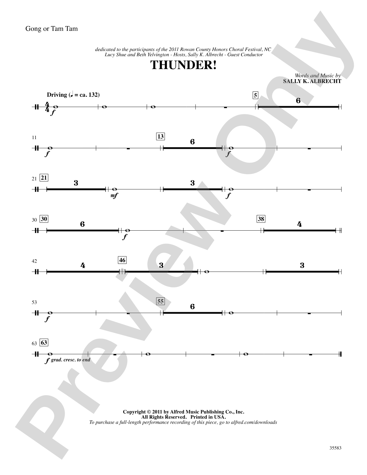 Thunder!: 1st Percussion: Choral SoundPax