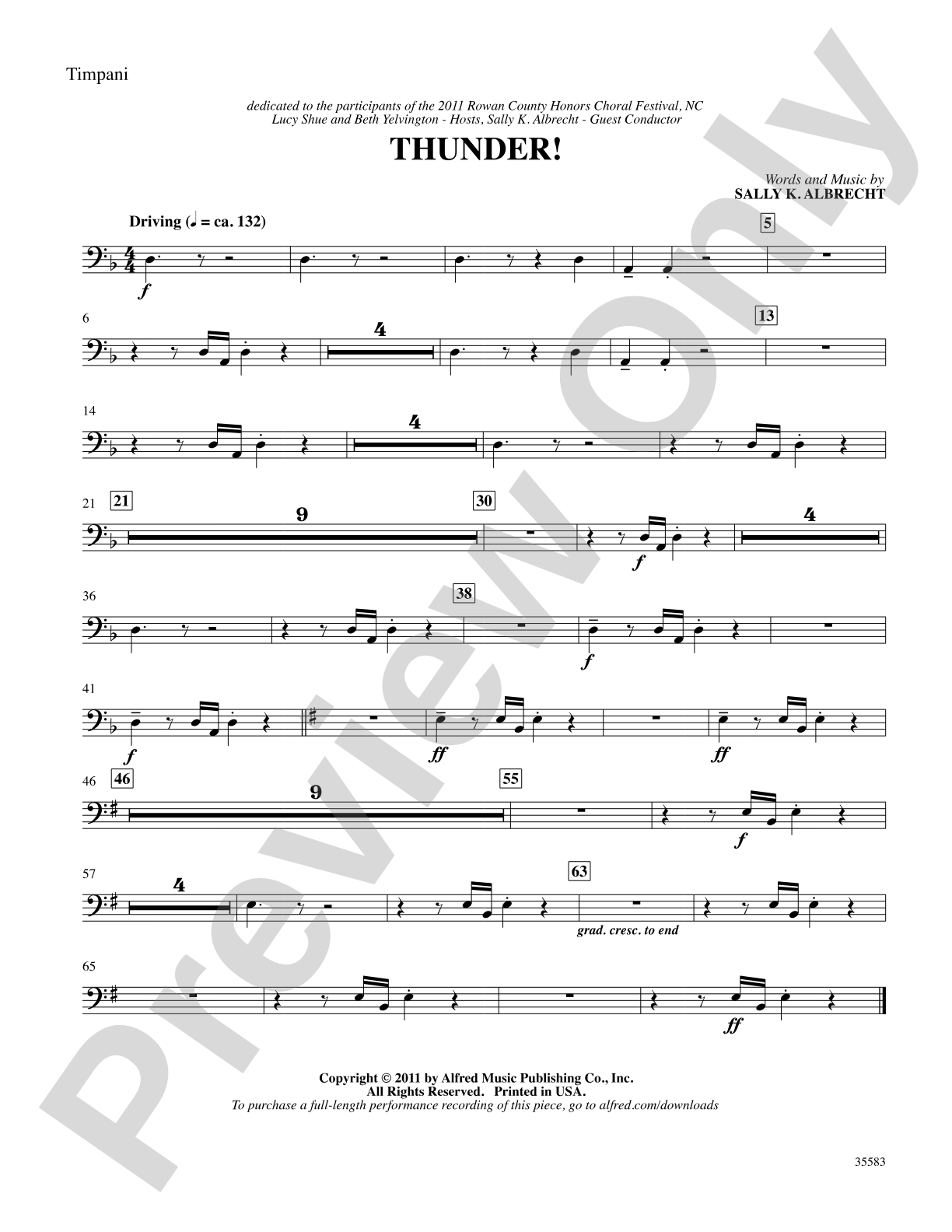 Thunder!: Timpani: Choral SoundPax
