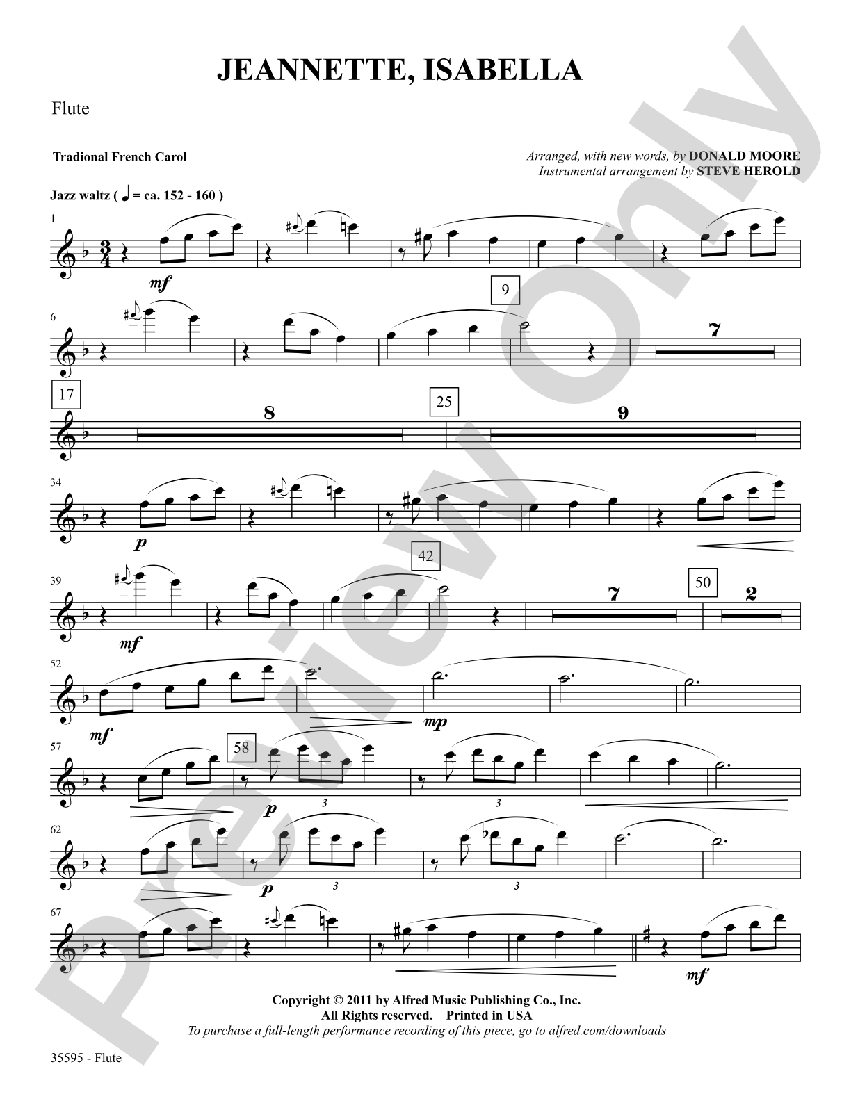 Jeannette, Isabella: Flute: Choral SoundPax