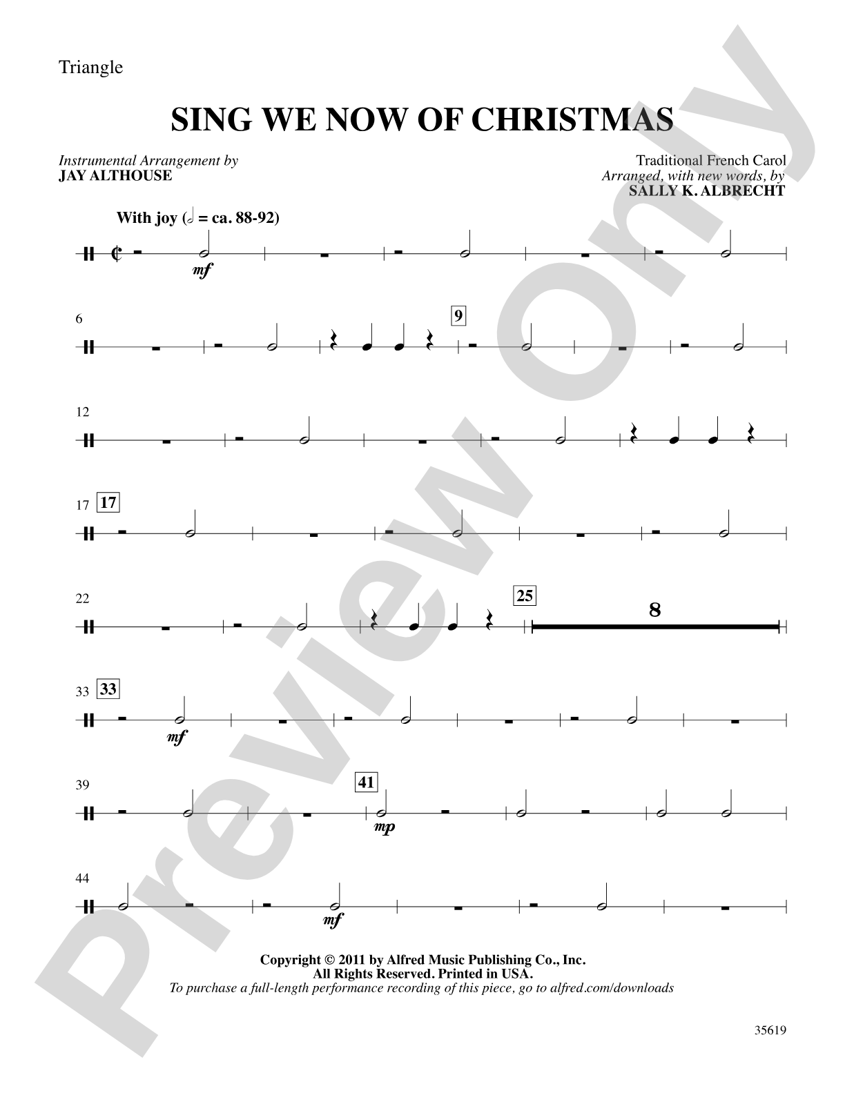 Sing We Now of Christmas: 2nd Percussion: Choral SoundPax