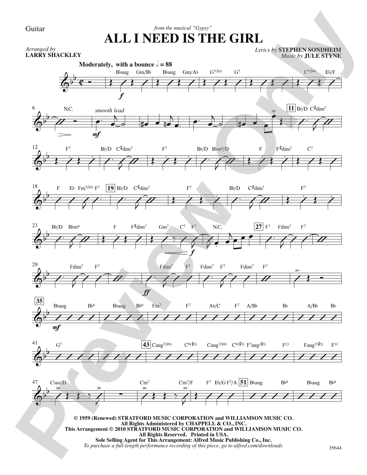 All I Need Is the Girl (from the musical Gypsy): Choral SoundPax
