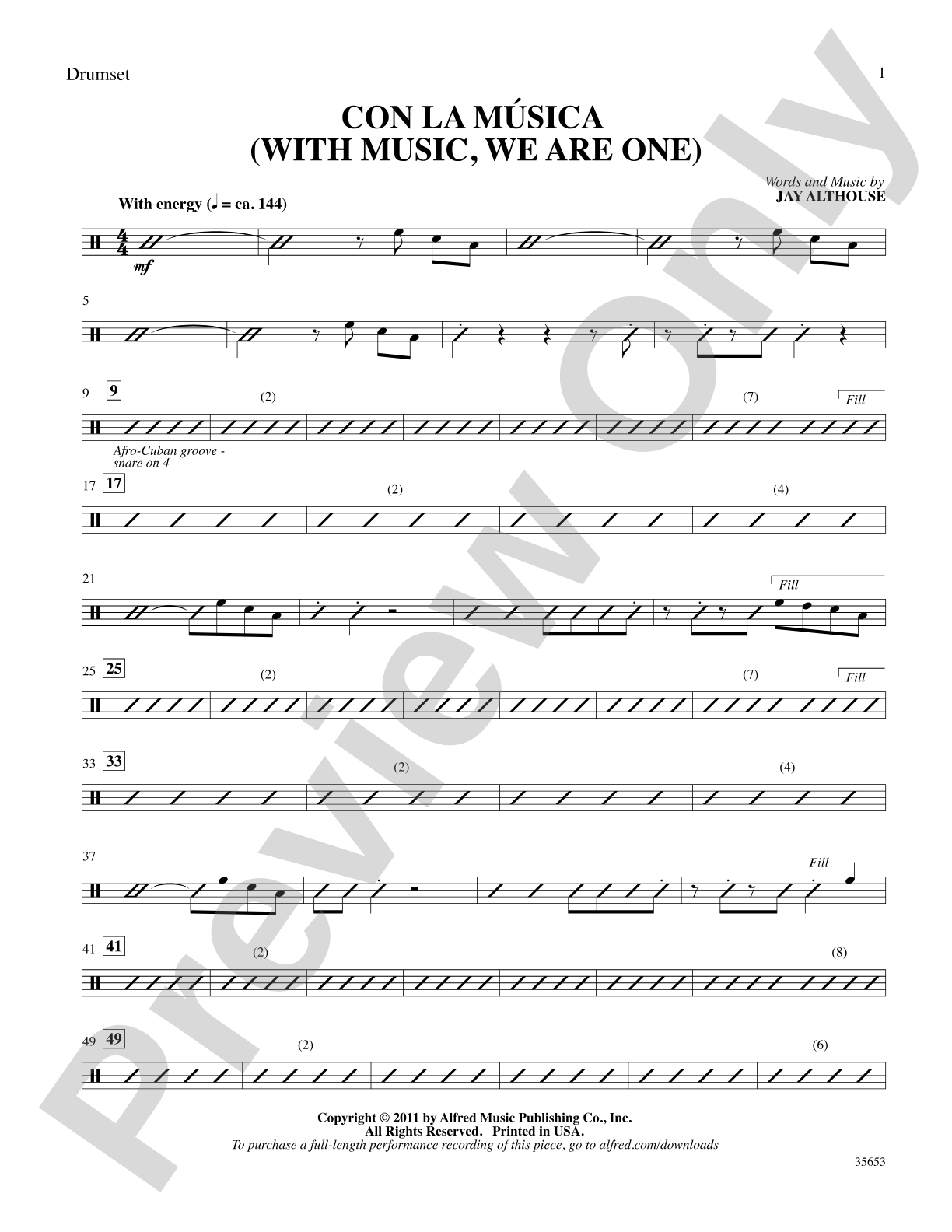 Con la Música: Drums: Choral SoundPax