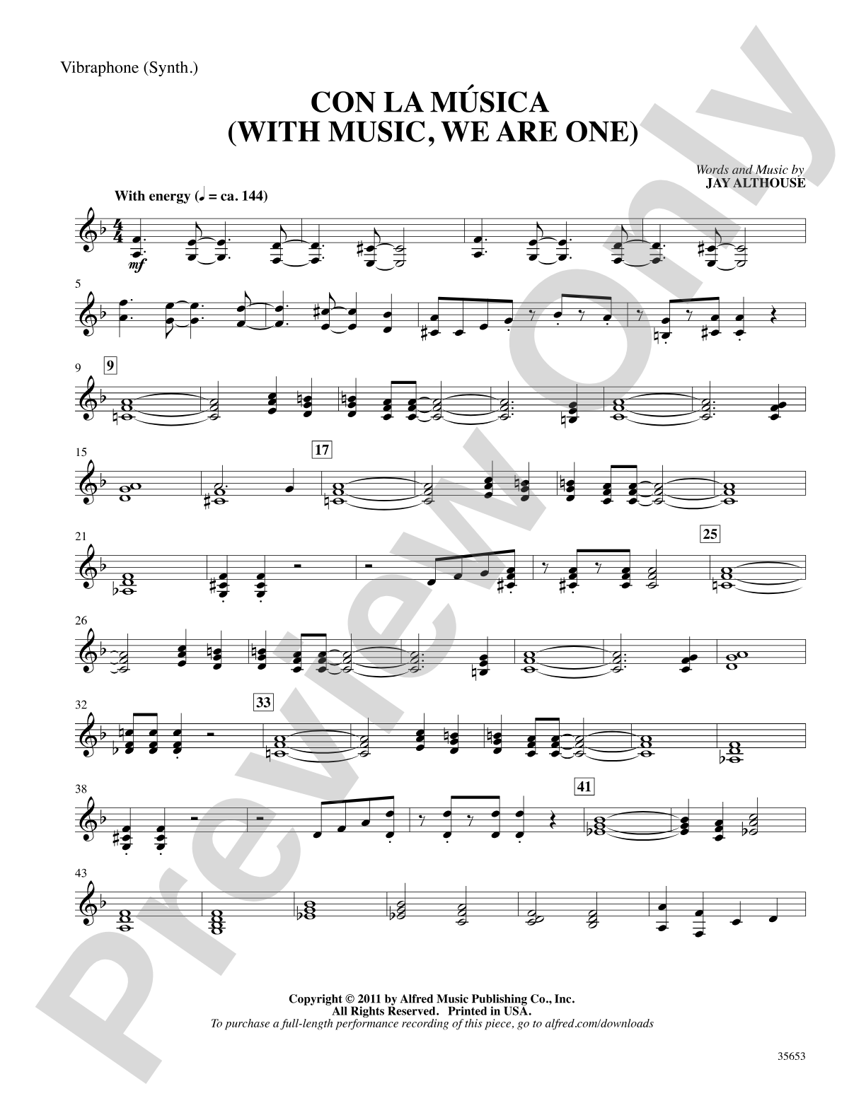 Con la Música: Vibraphone: Choral SoundPax