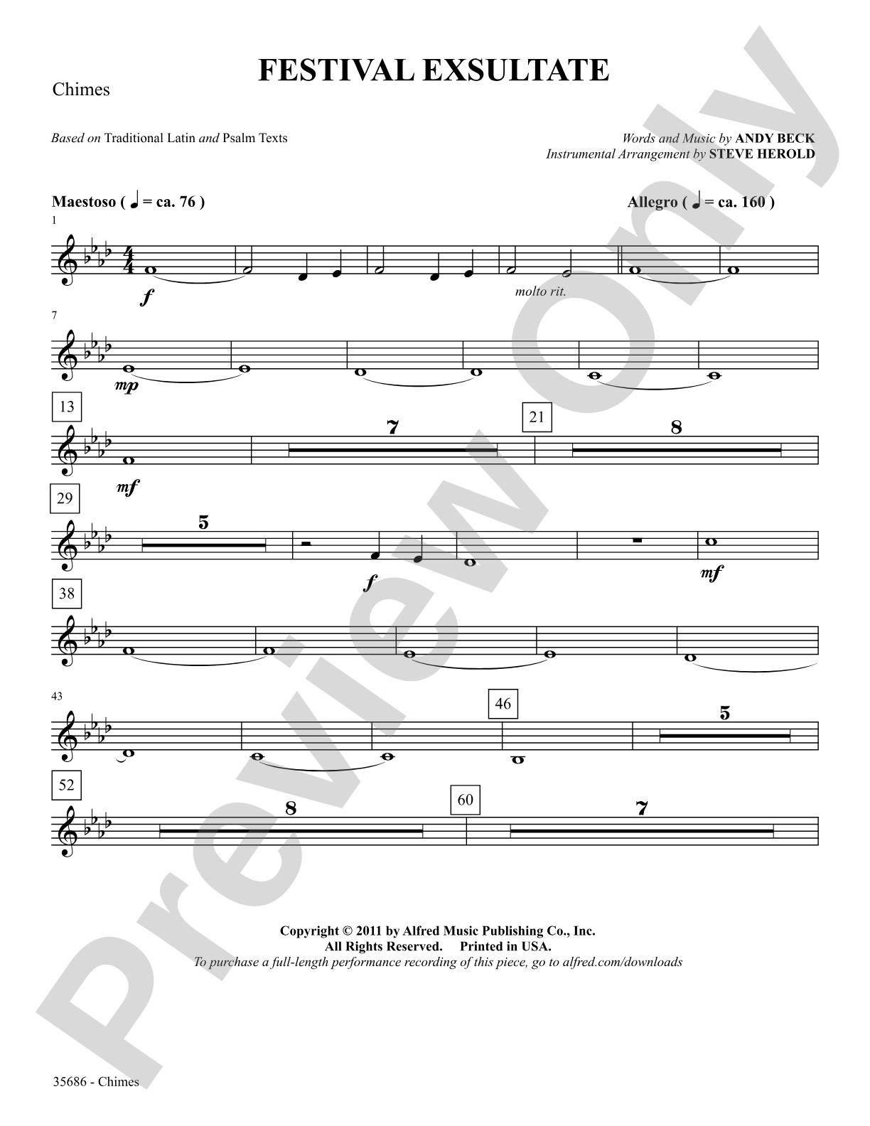 Festival Exsultate: Chimes: Choral SoundPax