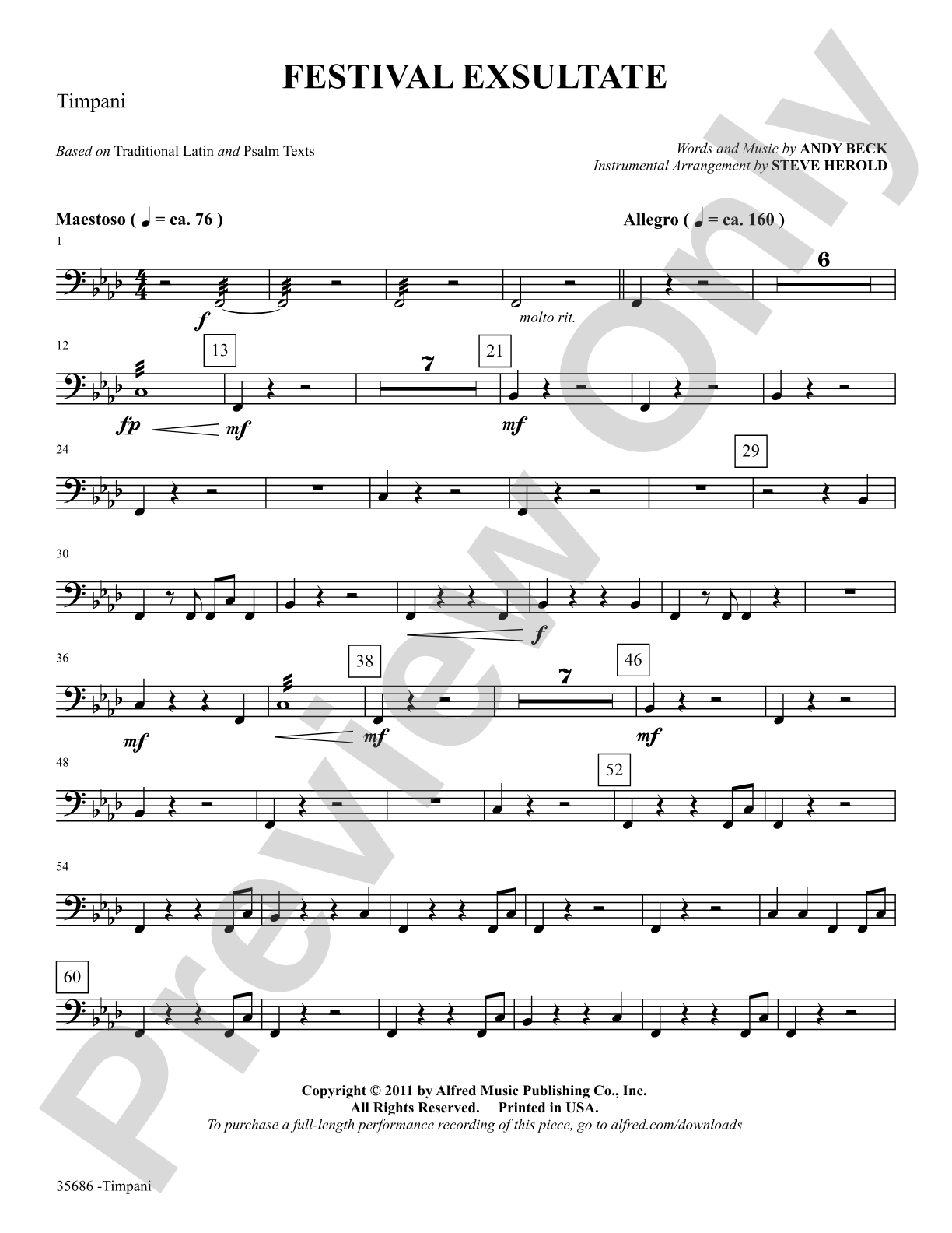 Festival Exsultate: Timpani: Choral SoundPax