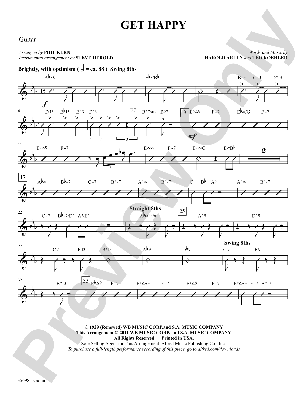 Get Happy: Guitar: Choral SoundPax