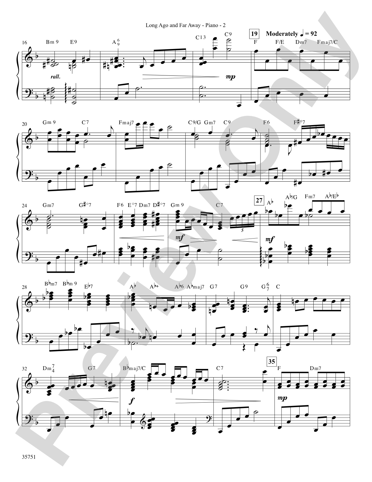 Long Ago and Far Away: Piano Accompaniment: Choral SoundPax