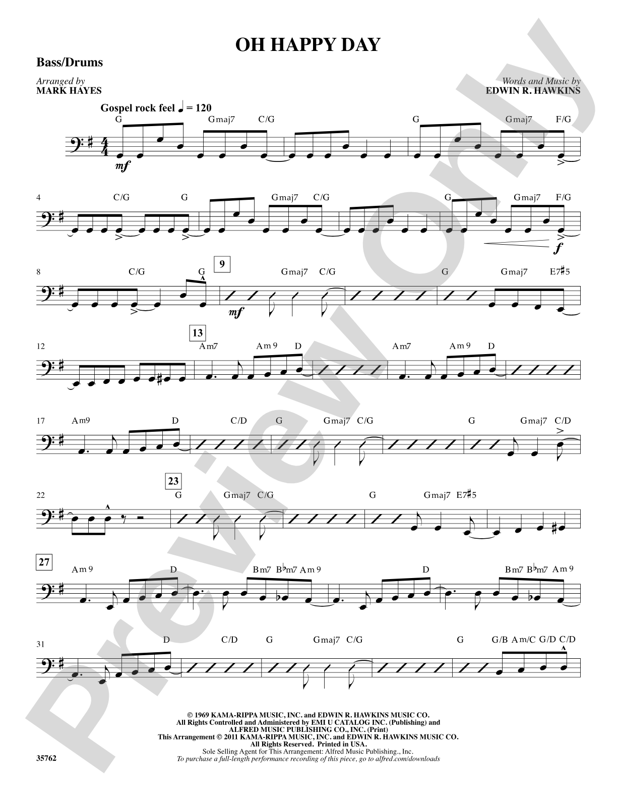 Oh Happy Day: Drums: Choral SoundPax