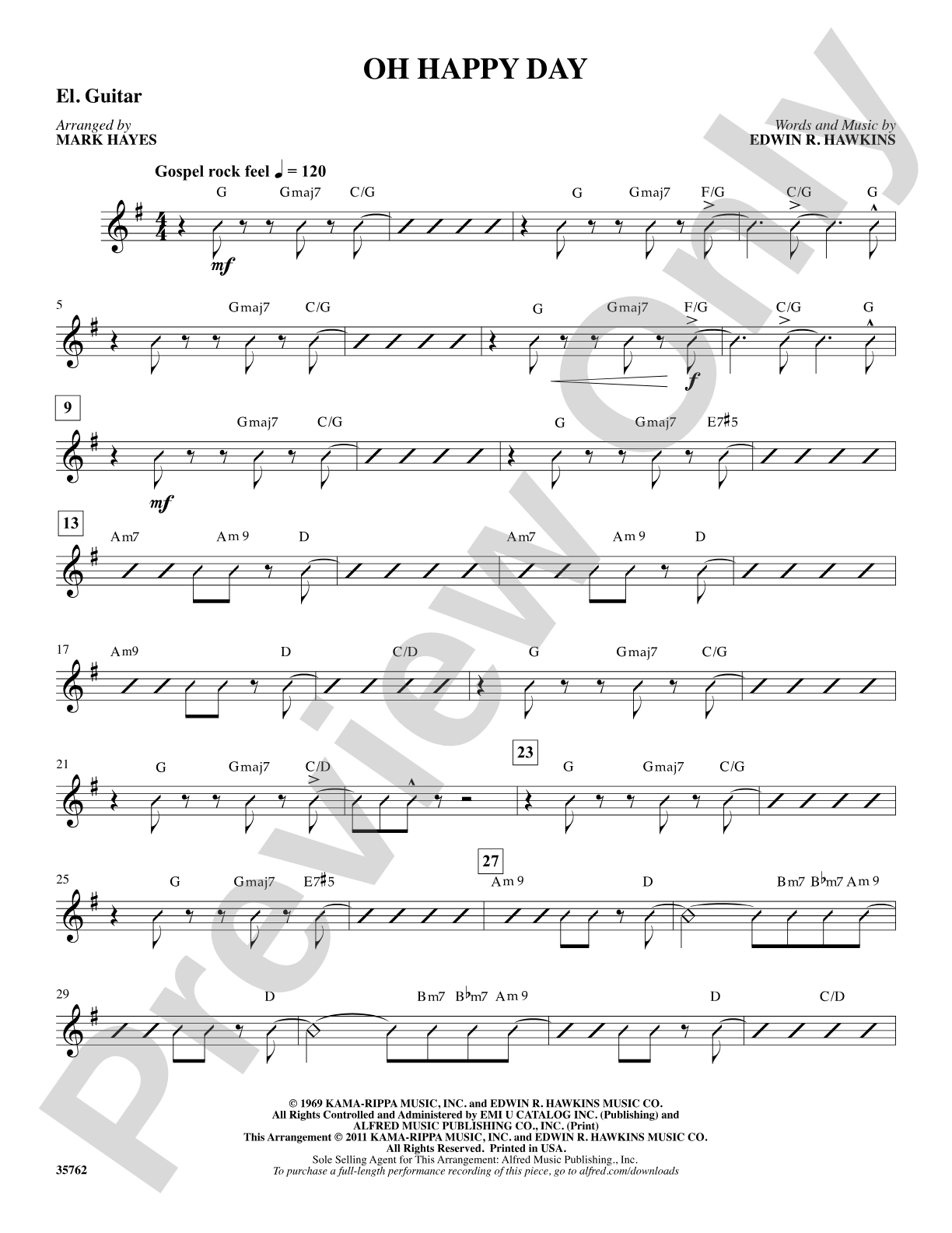 Oh Happy Day: Guitar: Choral SoundPax