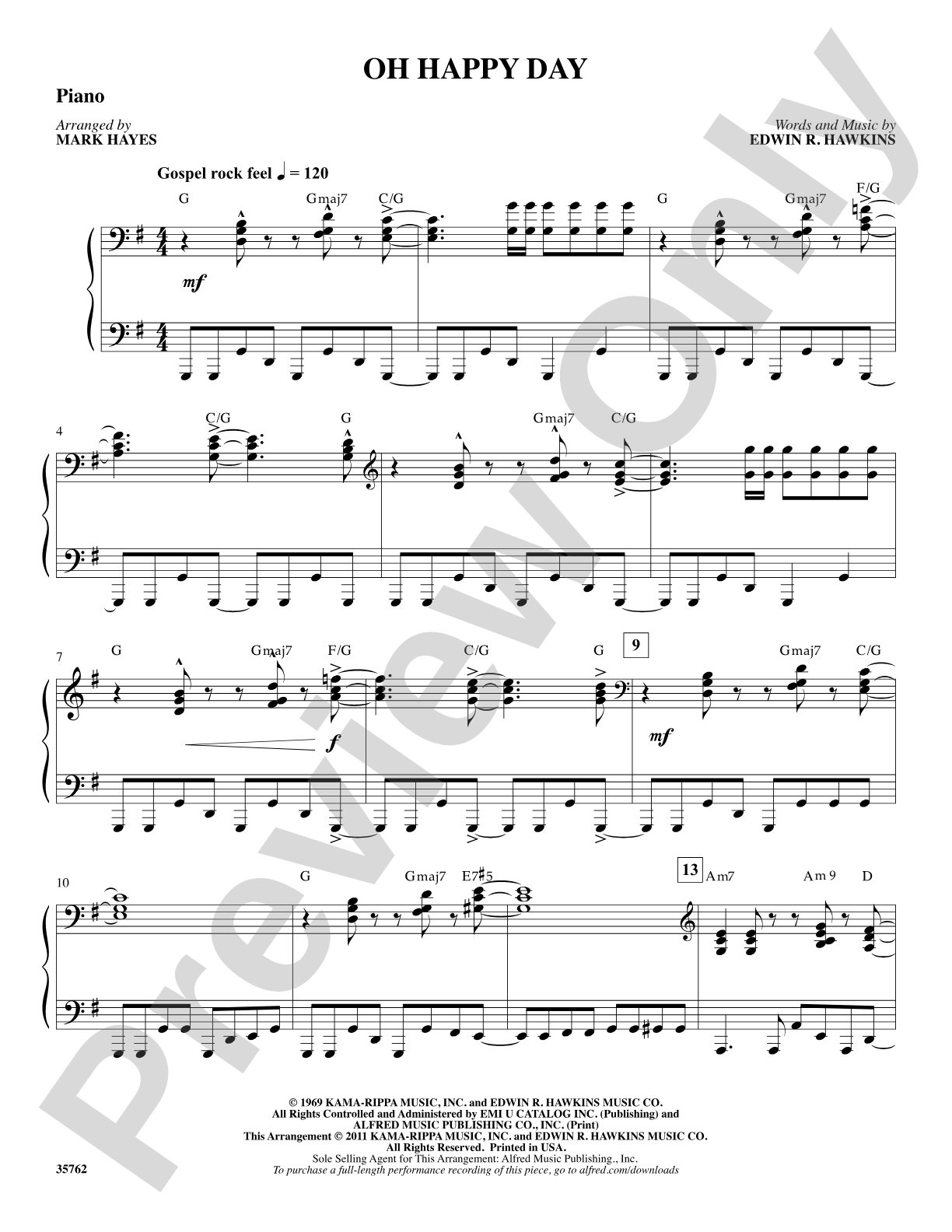 Oh Happy Day: Piano Accompaniment: Choral SoundPax