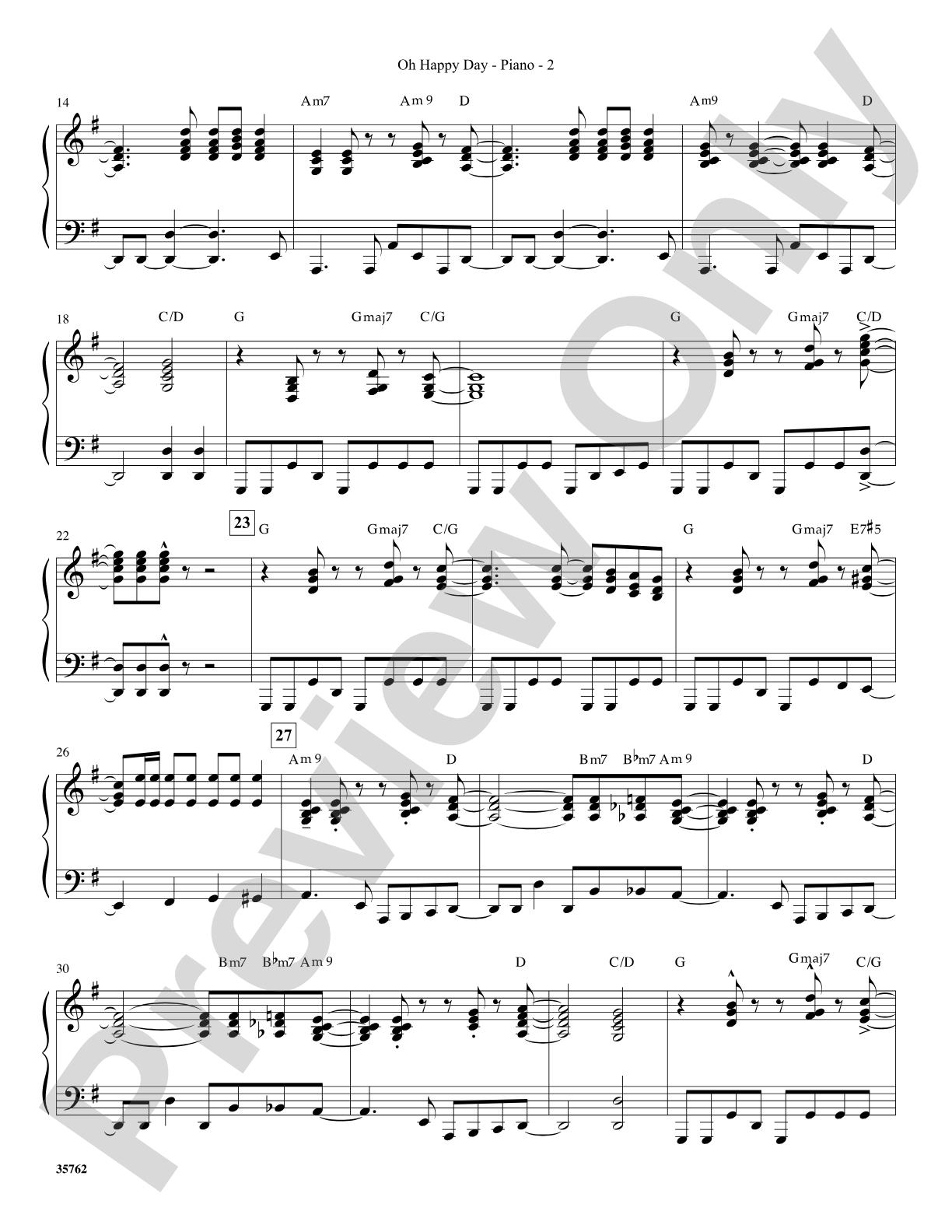 Oh Happy Day: Piano Accompaniment: Choral SoundPax