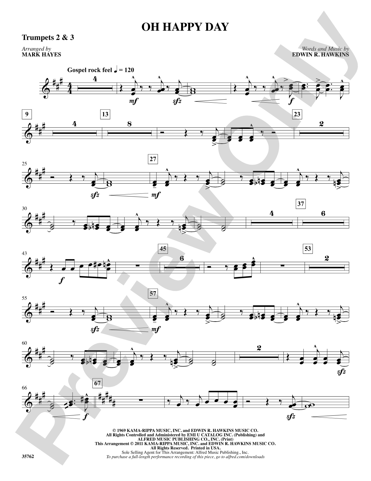 Oh Happy Day: 2nd & 3rd Trumpet: Choral SoundPax