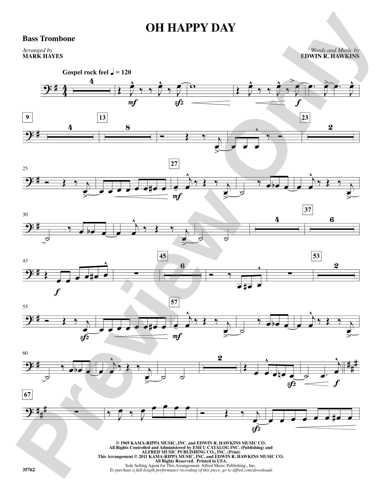 Oh Happy Day: 3rd Trombone: Choral SoundPax