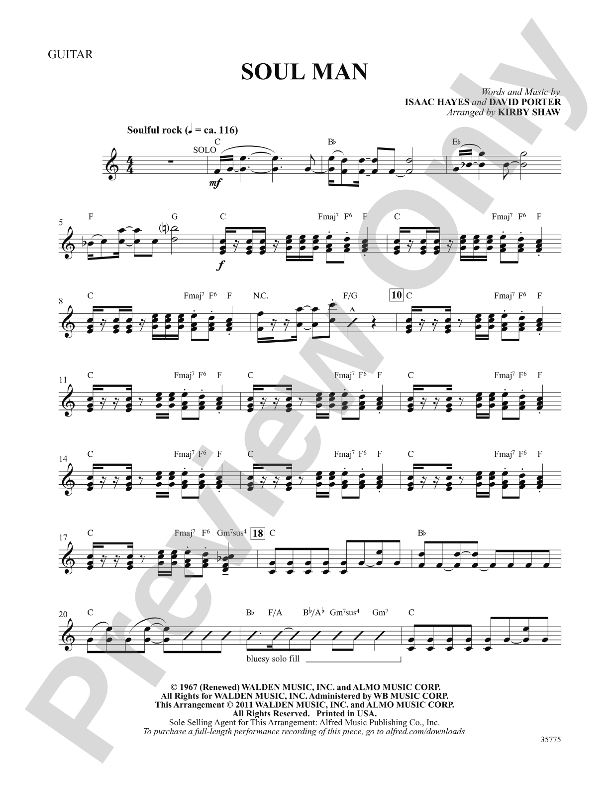 Soul Man: Guitar: Choral SoundPax