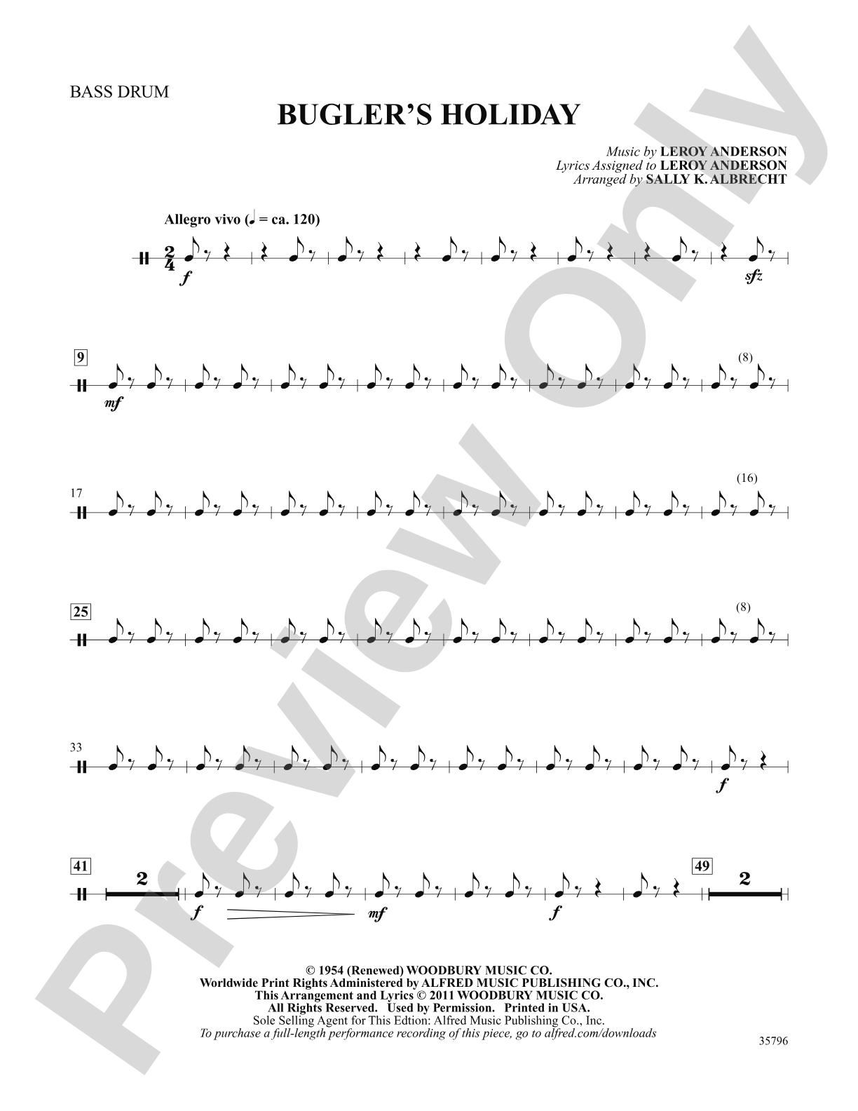 Bugler's Holiday: Bass Drum: Choral SoundPax