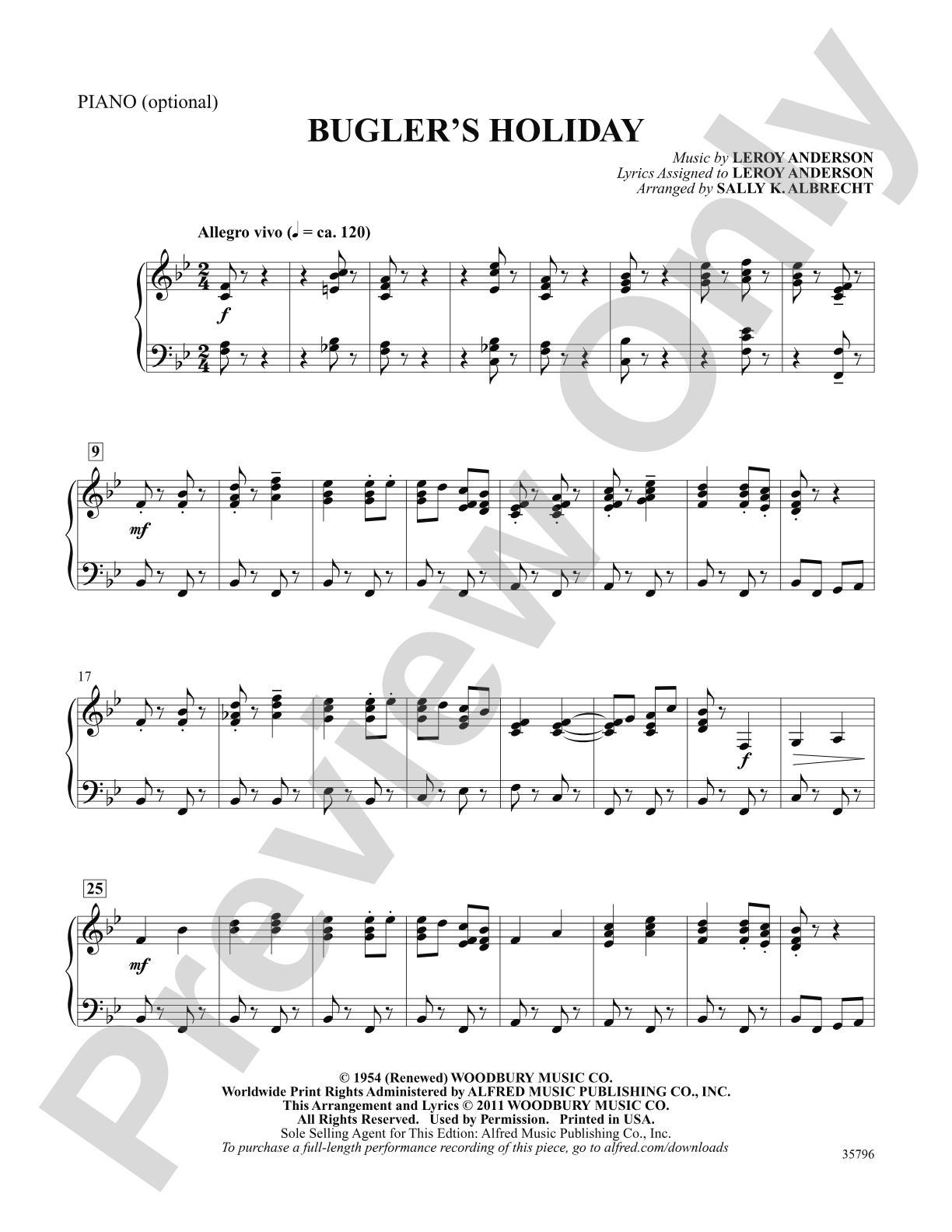 Bugler's Holiday: Piano Accompaniment: Choral SoundPax