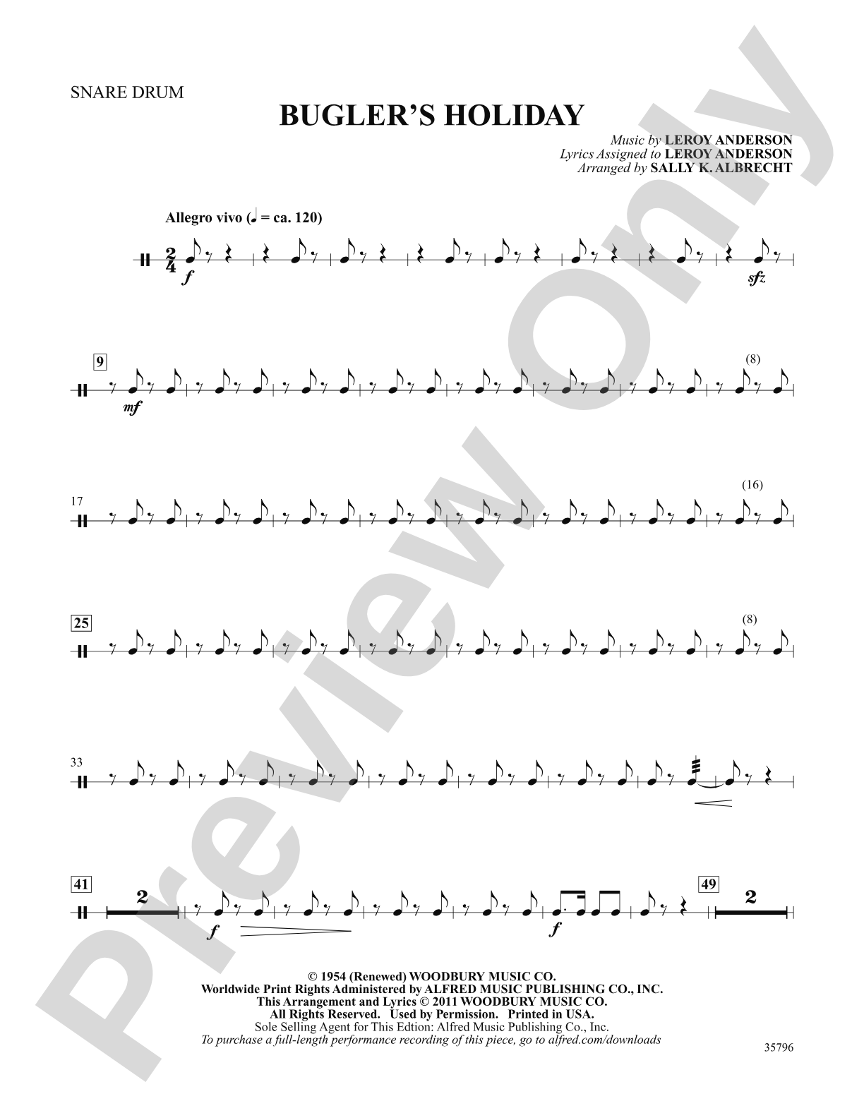 Bugler's Holiday: Snare Drum: Choral SoundPax