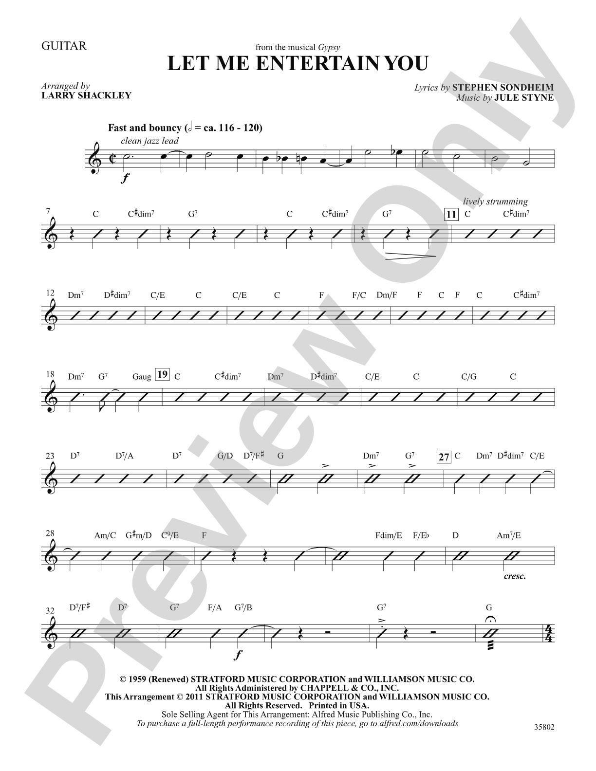 Let Me Entertain You (from Gypsy): Guitar: Choral SoundPax