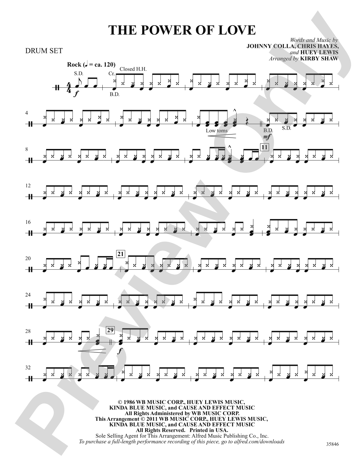 The Power of Love: Drums: Choral SoundPax