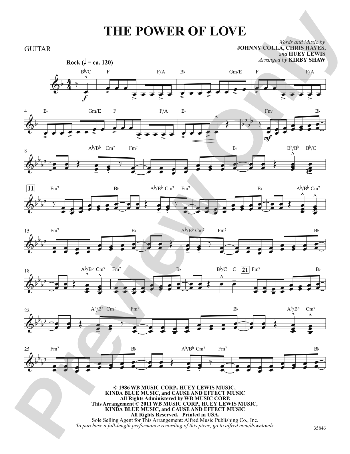 The Power of Love: Guitar: Choral SoundPax