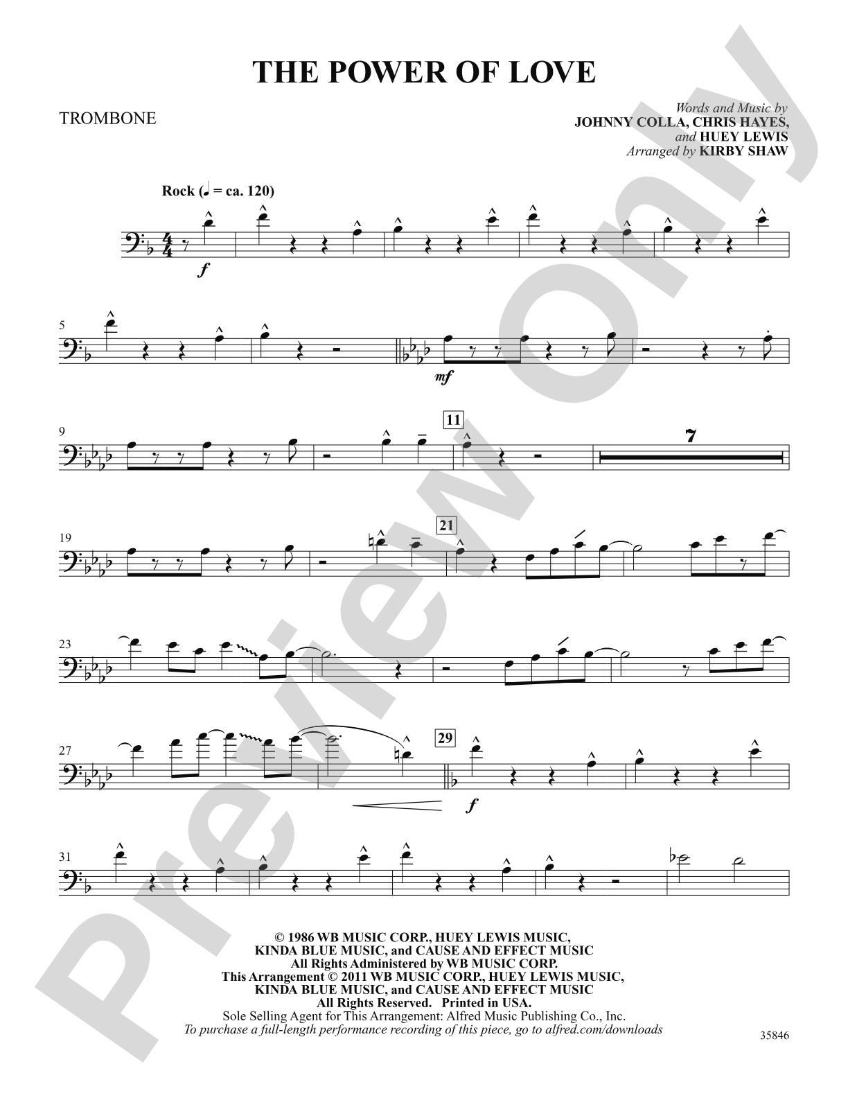 The Power of Love: 1st Trombone: Choral SoundPax