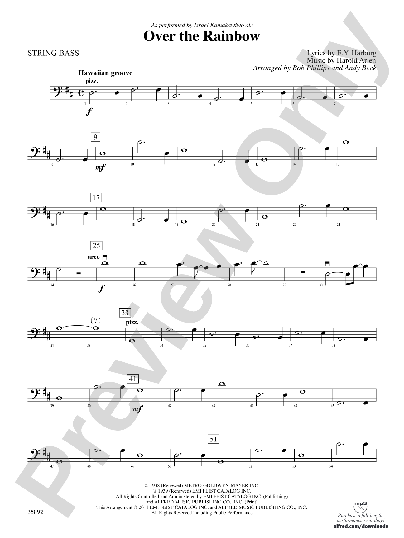 Over the Rainbow: String Bass