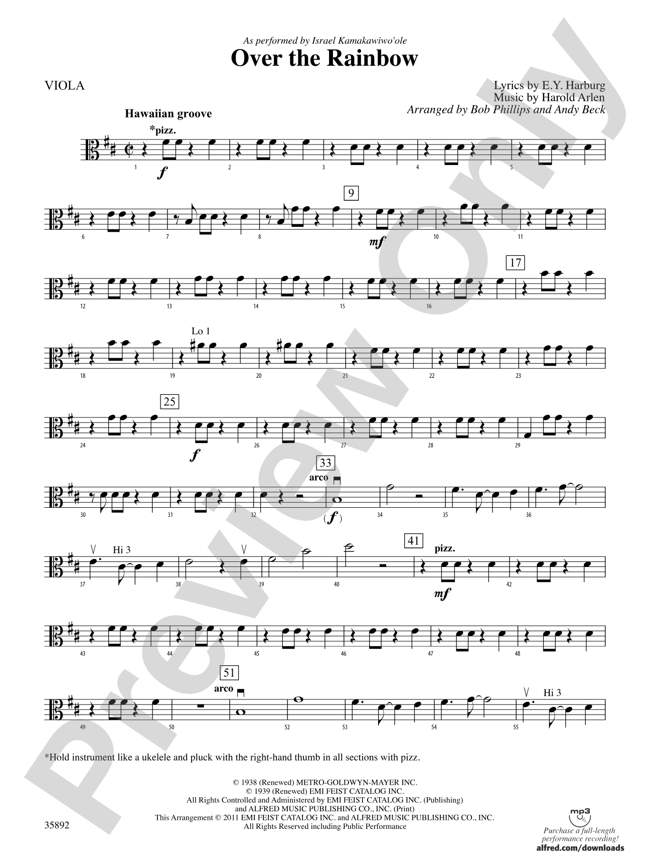 Over the Rainbow: Viola