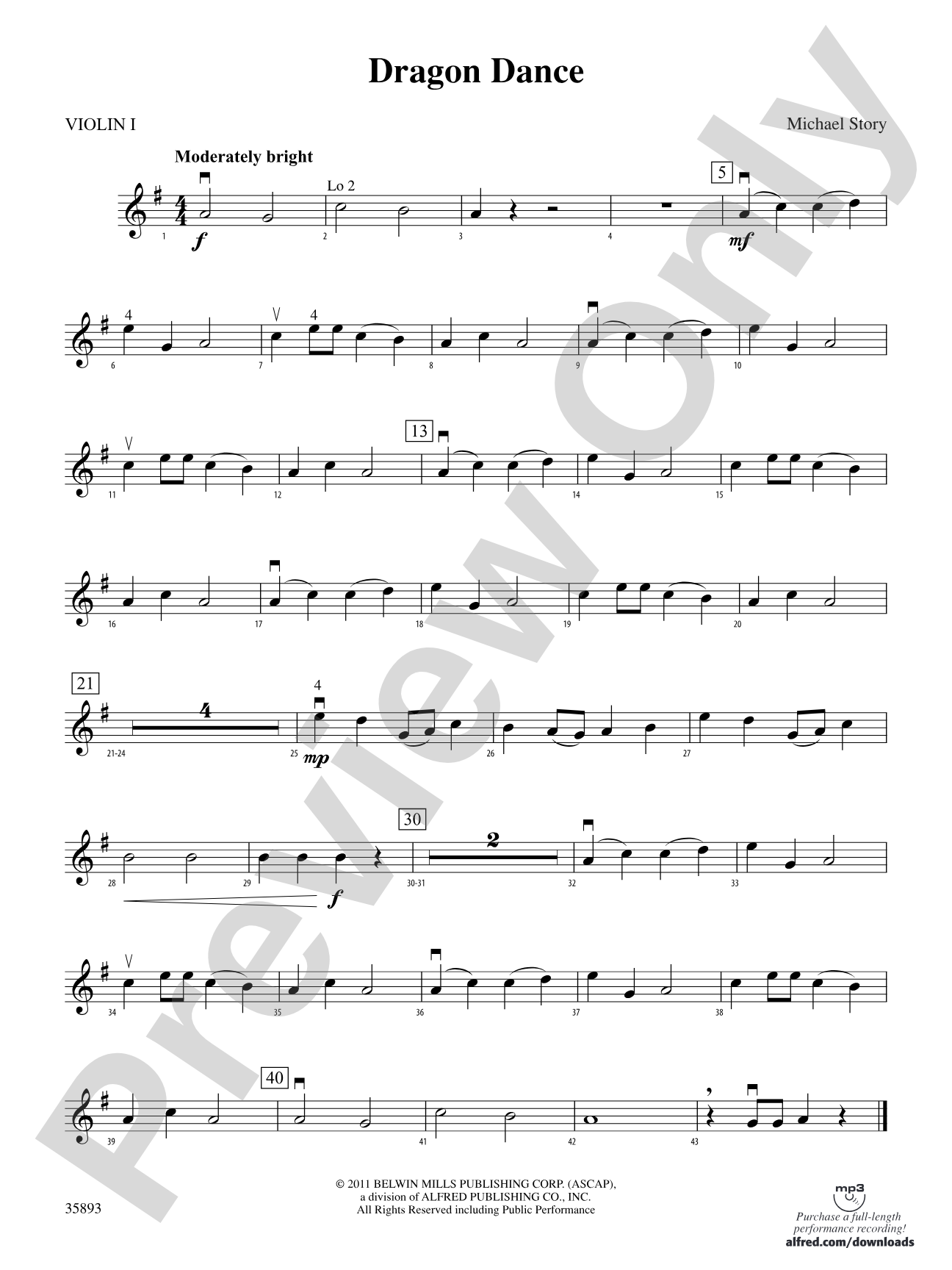 Dragon Dance: 1st Violin