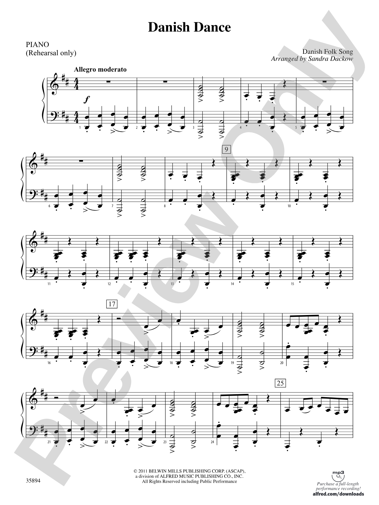 Danish Dance: Piano Accompaniment
