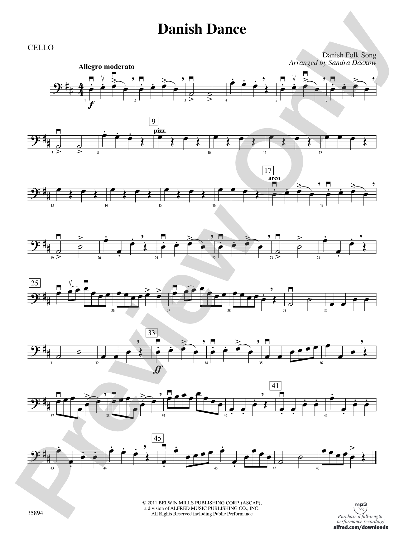 Danish Dance: Cello