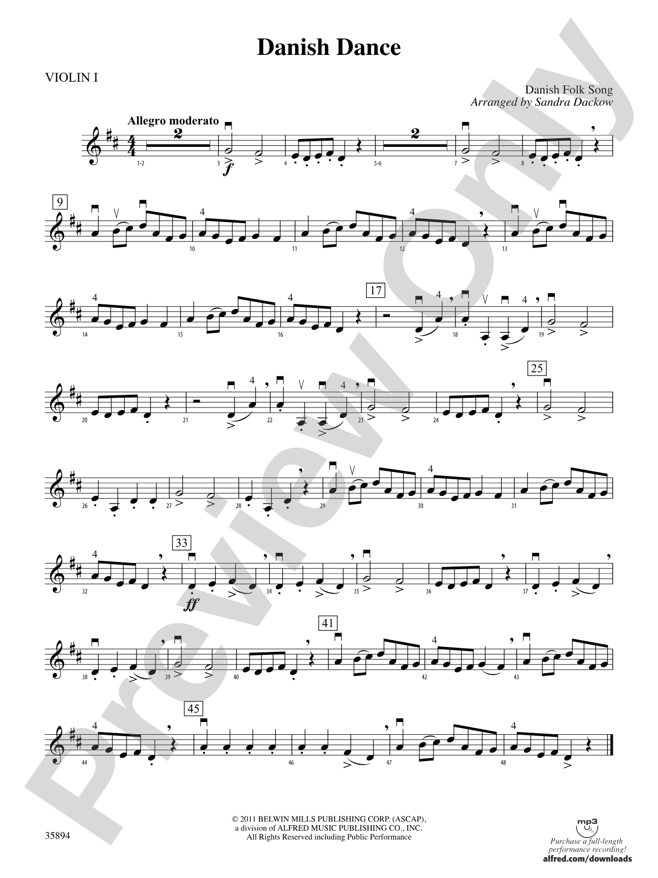 Danish Dance: 1st Violin