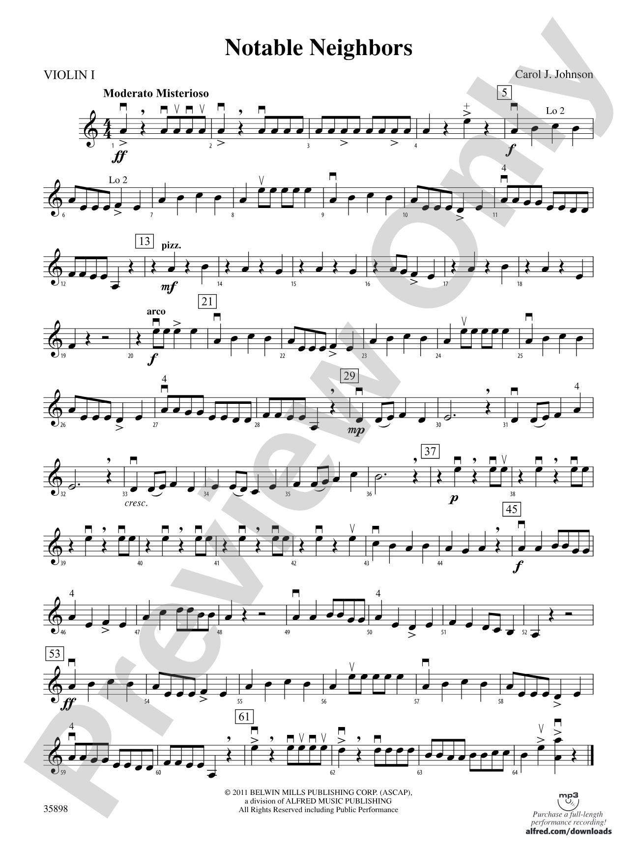 Notable Neighbors: 1st Violin