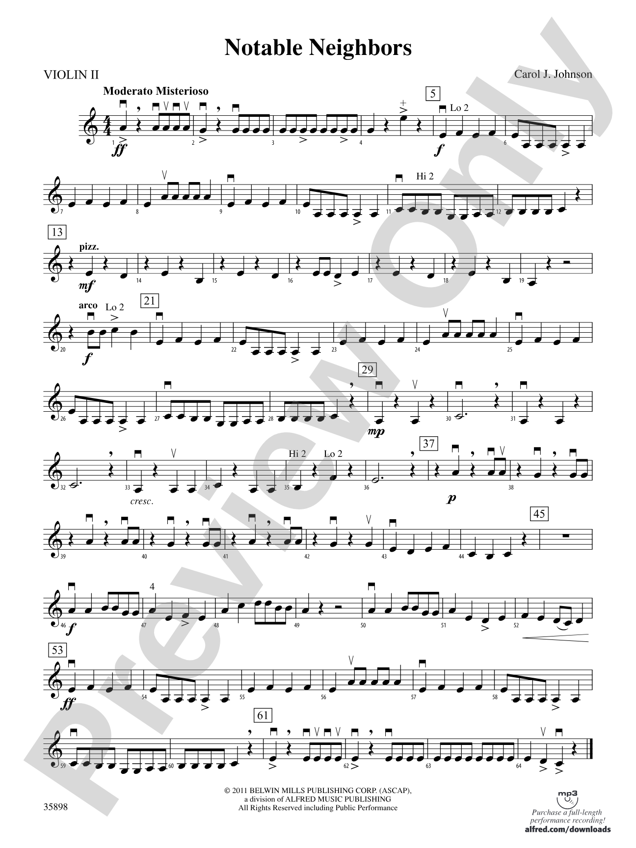 Notable Neighbors: 2nd Violin