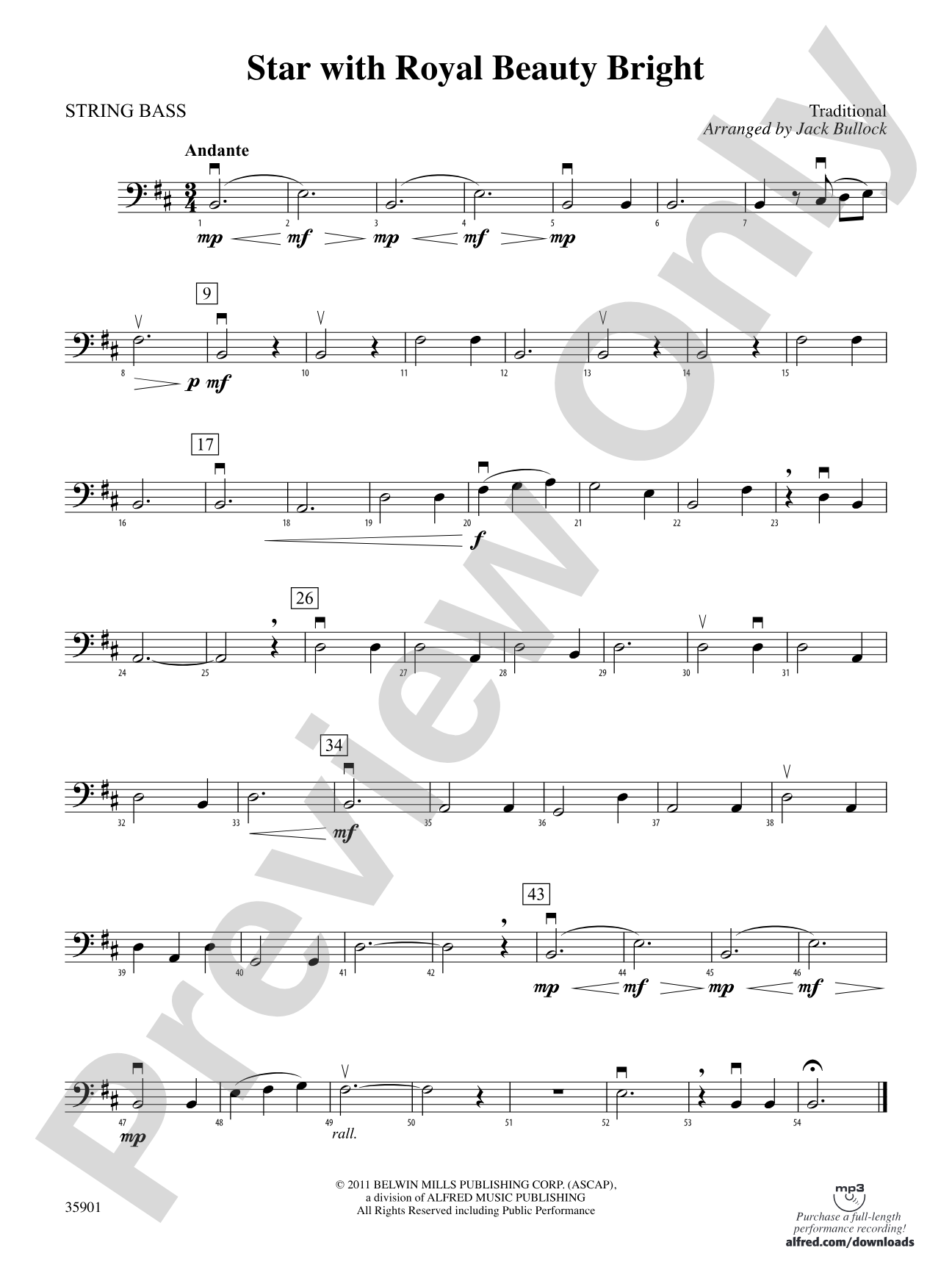 Star with Royal Beauty Bright: String Bass