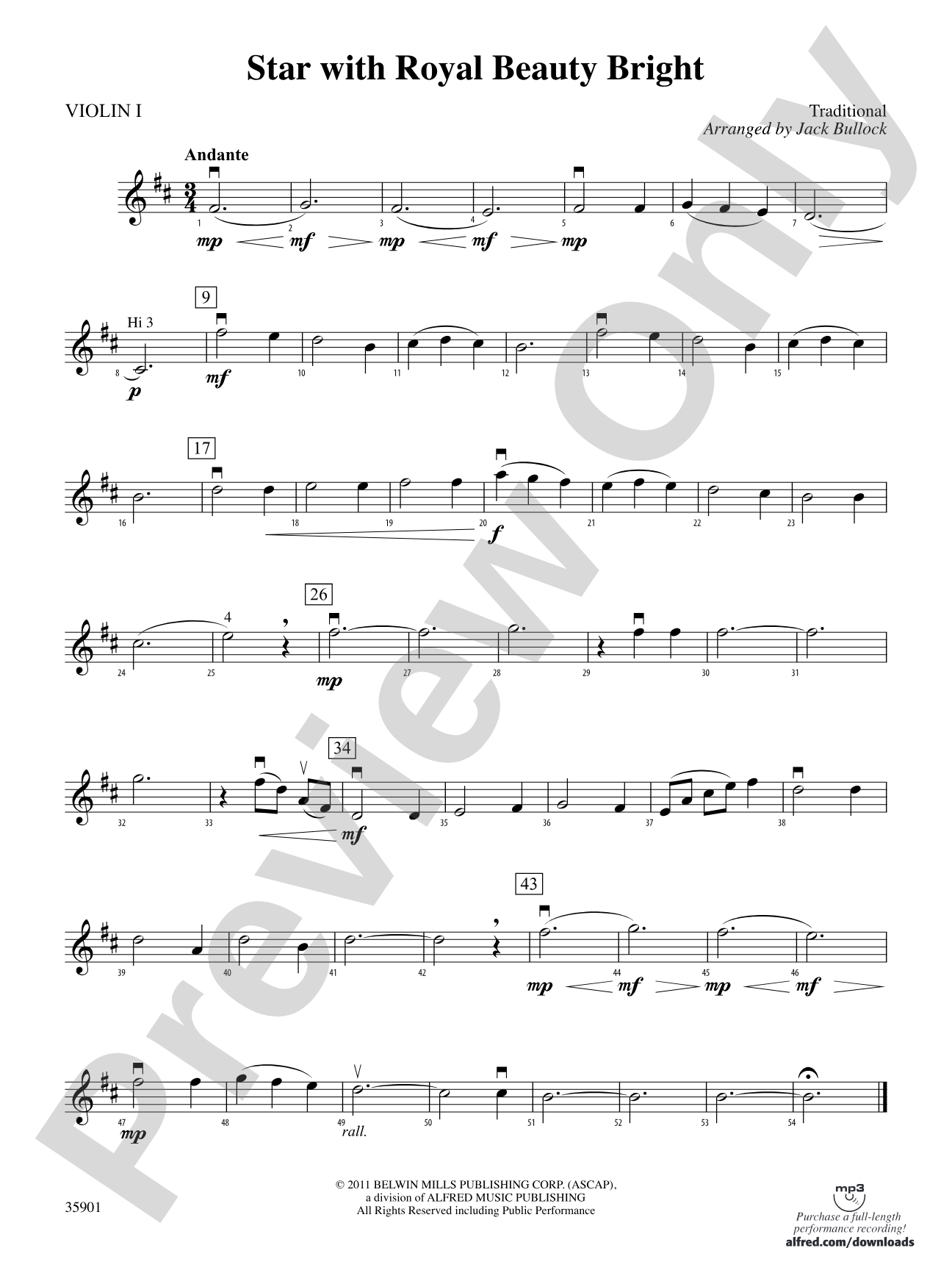 Star with Royal Beauty Bright: 1st Violin