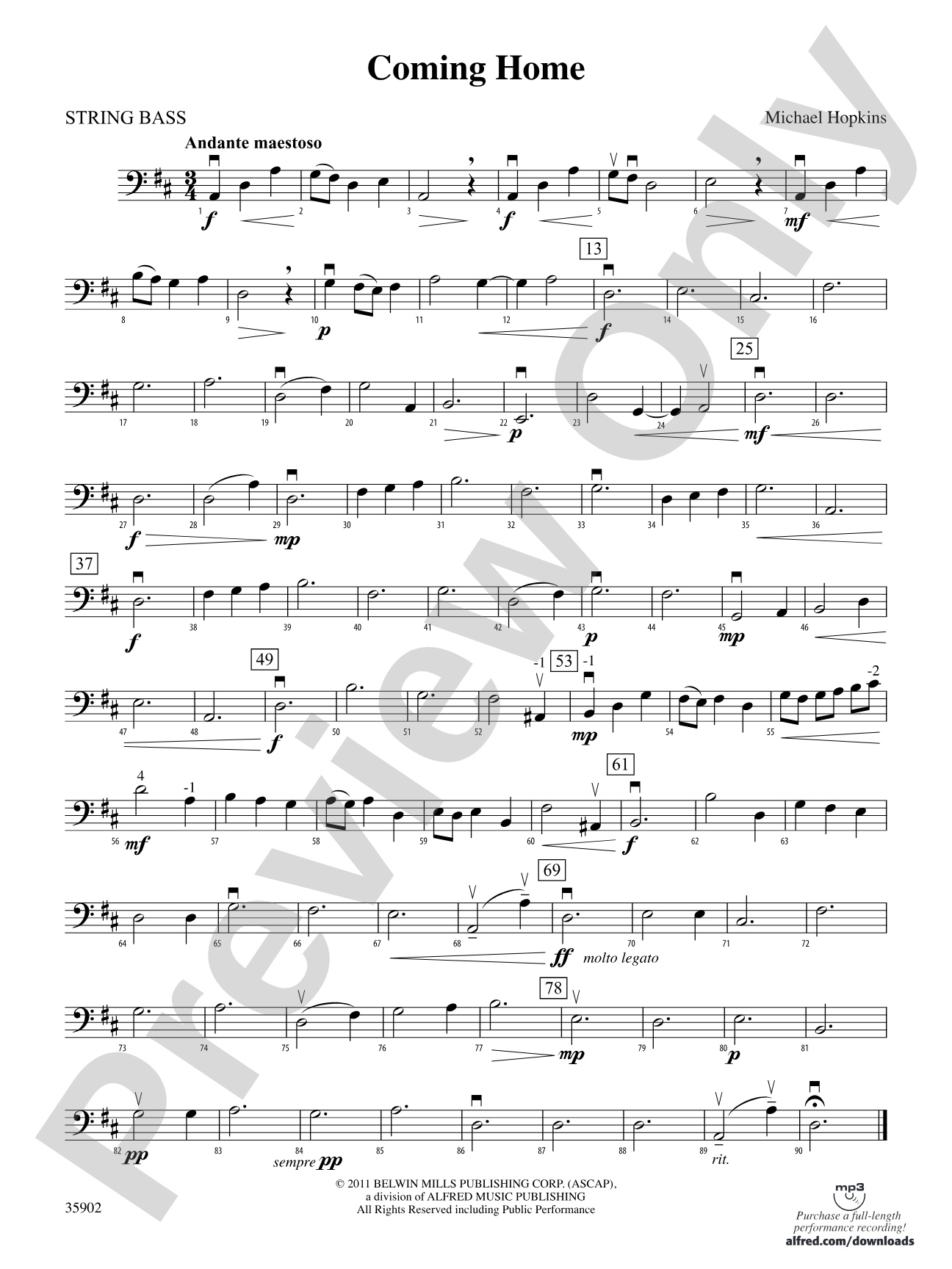 Coming Home: String Bass