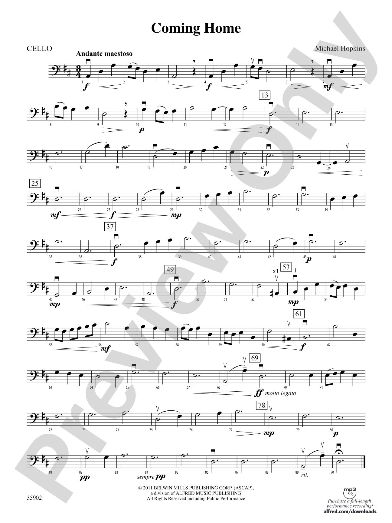 Coming Home: Cello