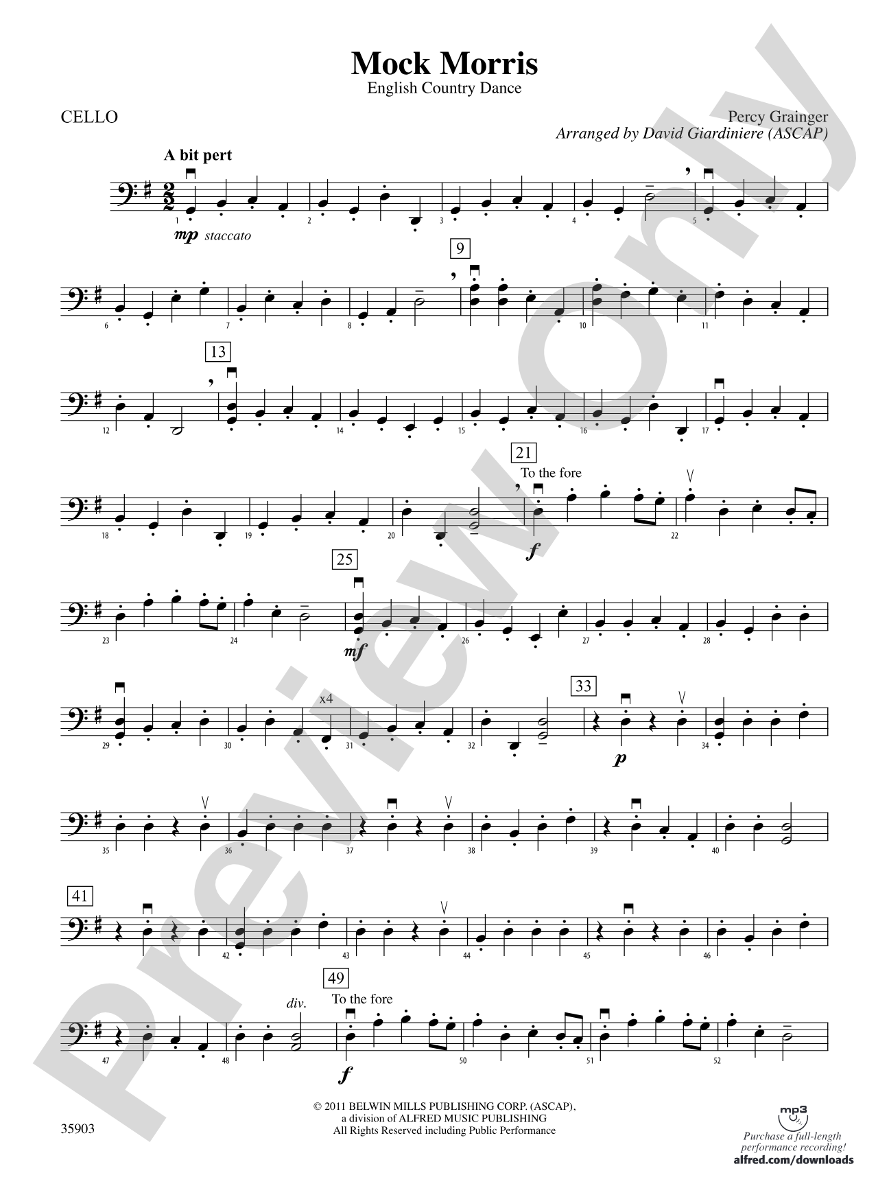 Mock Morris: Cello