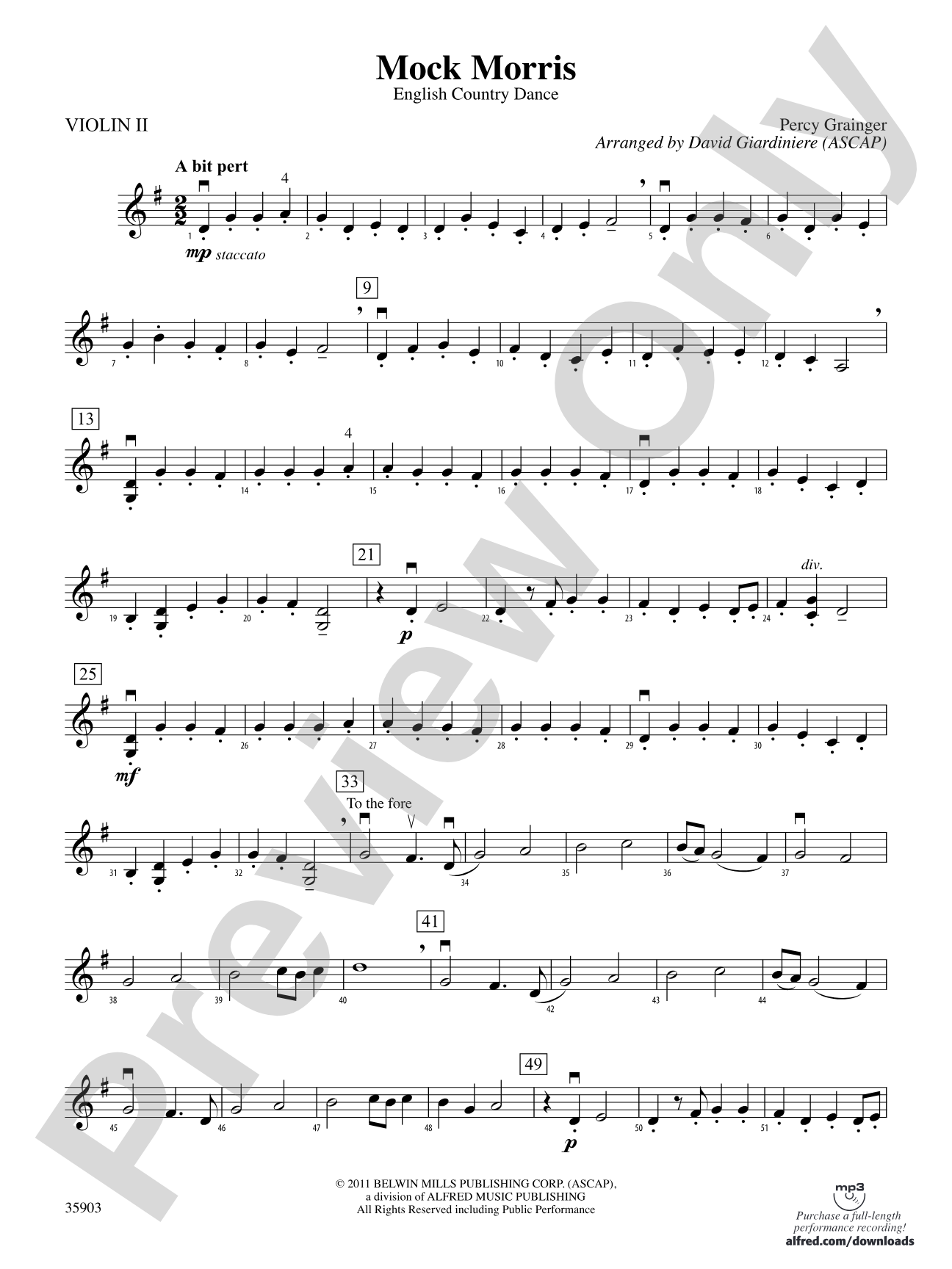 Mock Morris: 2nd Violin