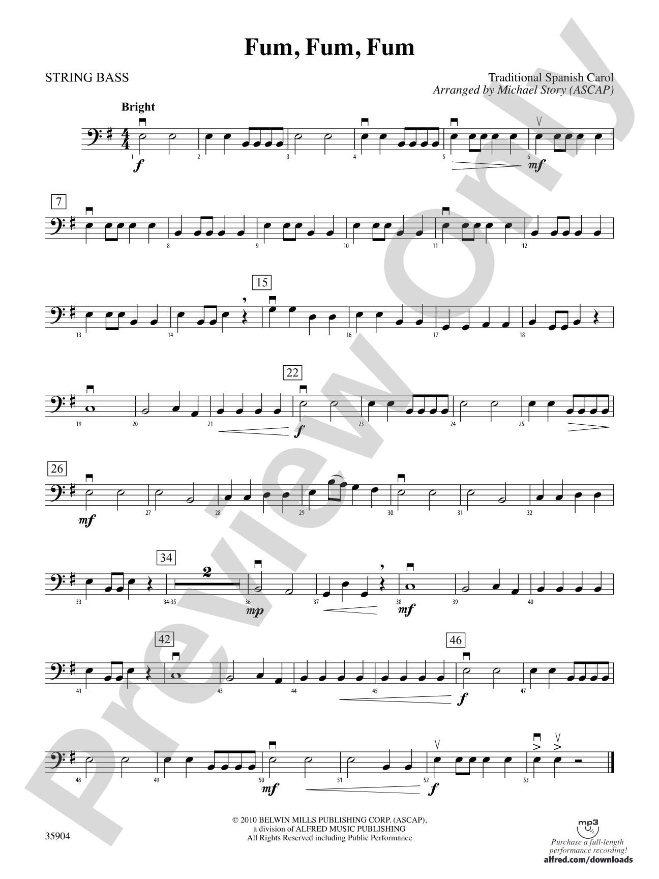 Fum, Fum, Fum: String Bass