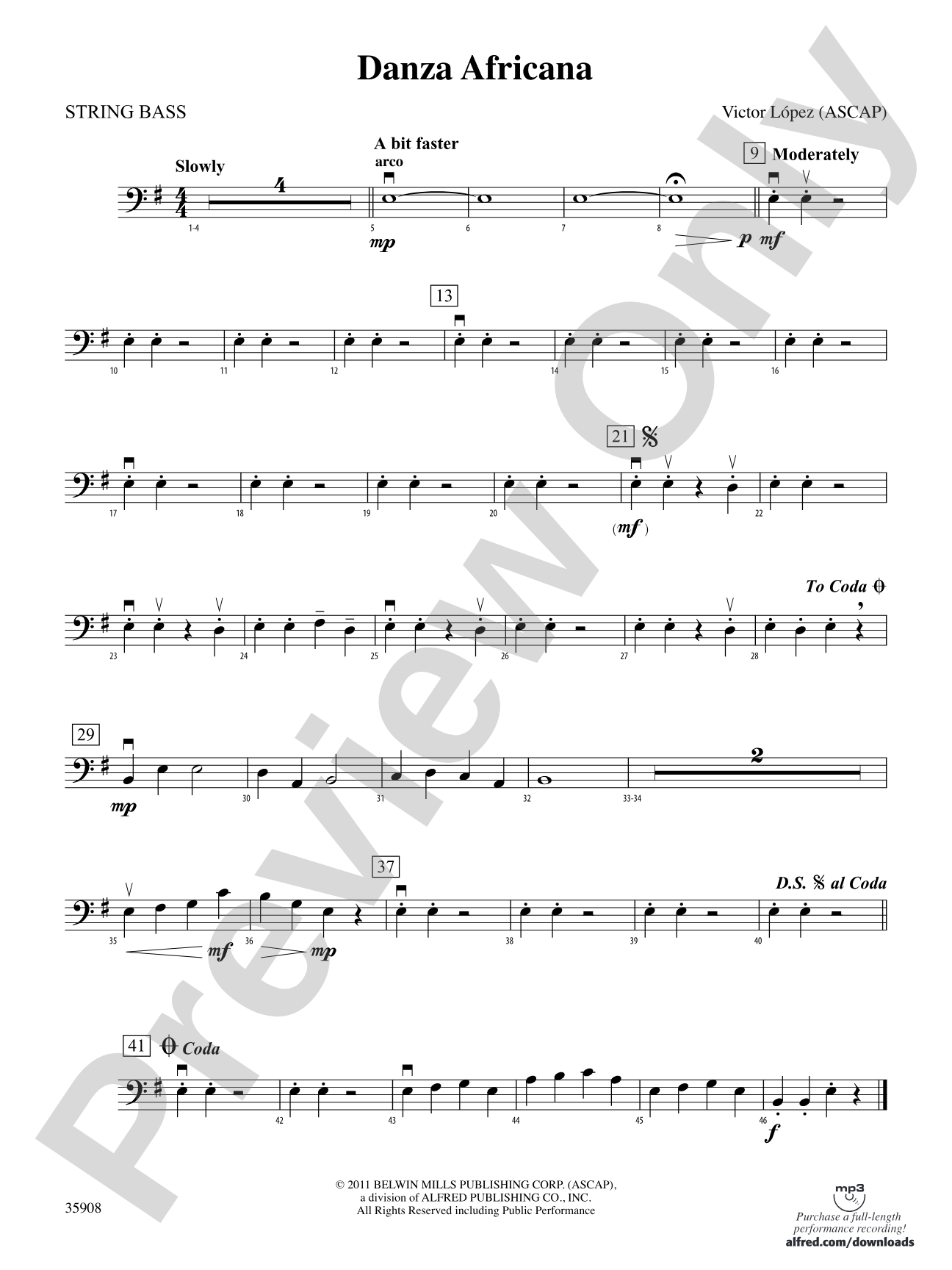 Danza Africana: String Bass